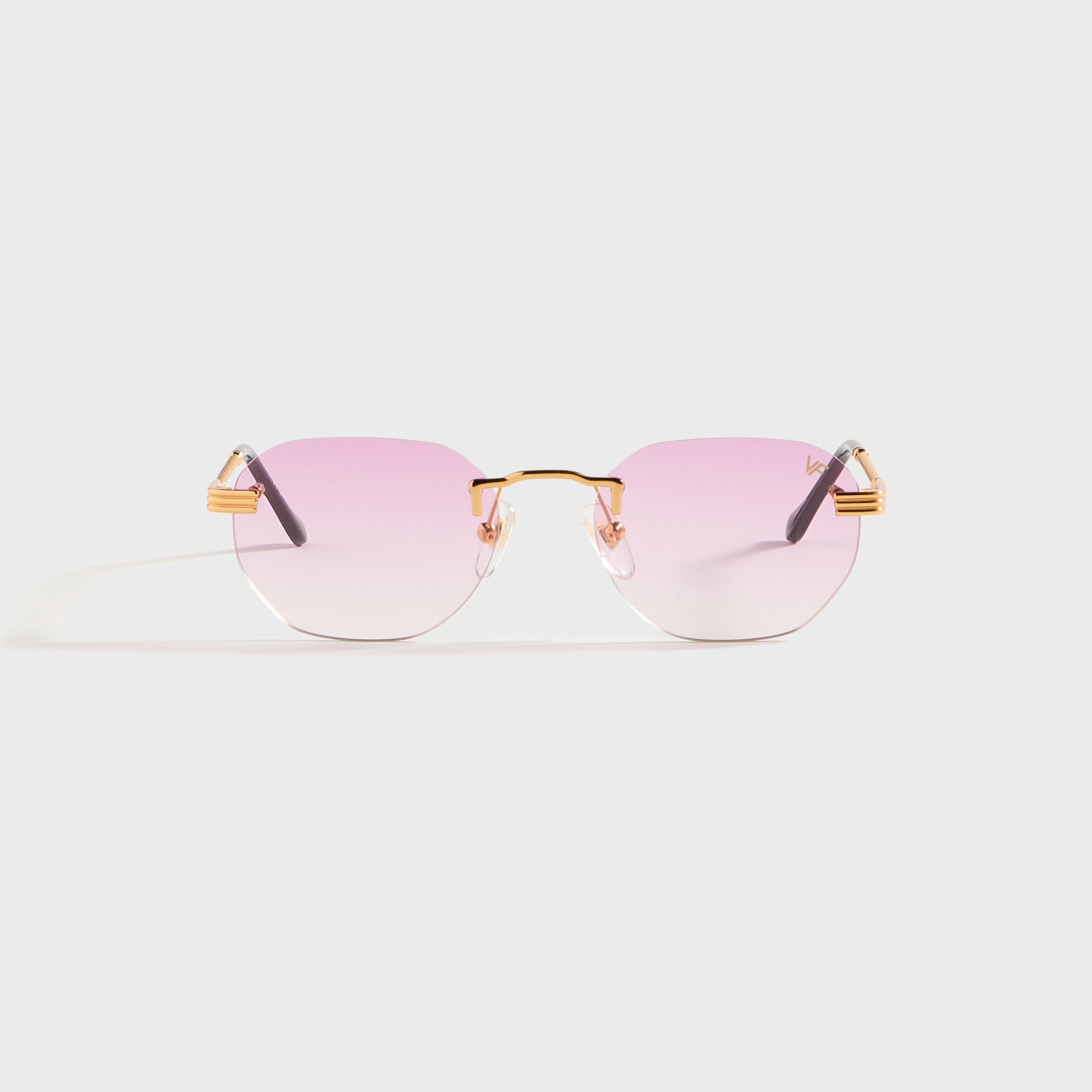 Vintage Frames Detroit Player Rimless Drill Mount 24KT in Gold / Gumdrop Gradient