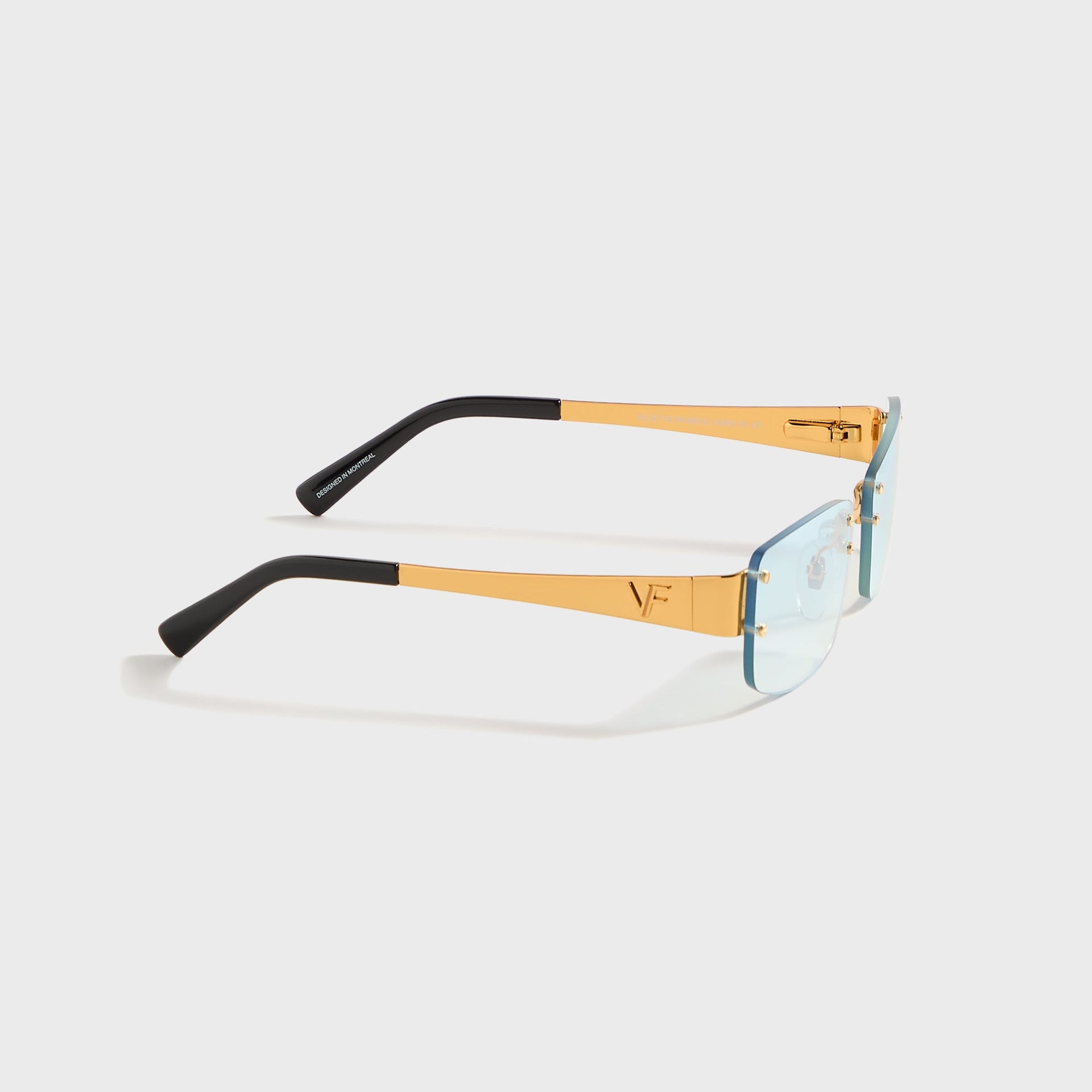 Vintage Frames Infamous Rimless Drill Mount 24KT in Gold / Tiffany Blue