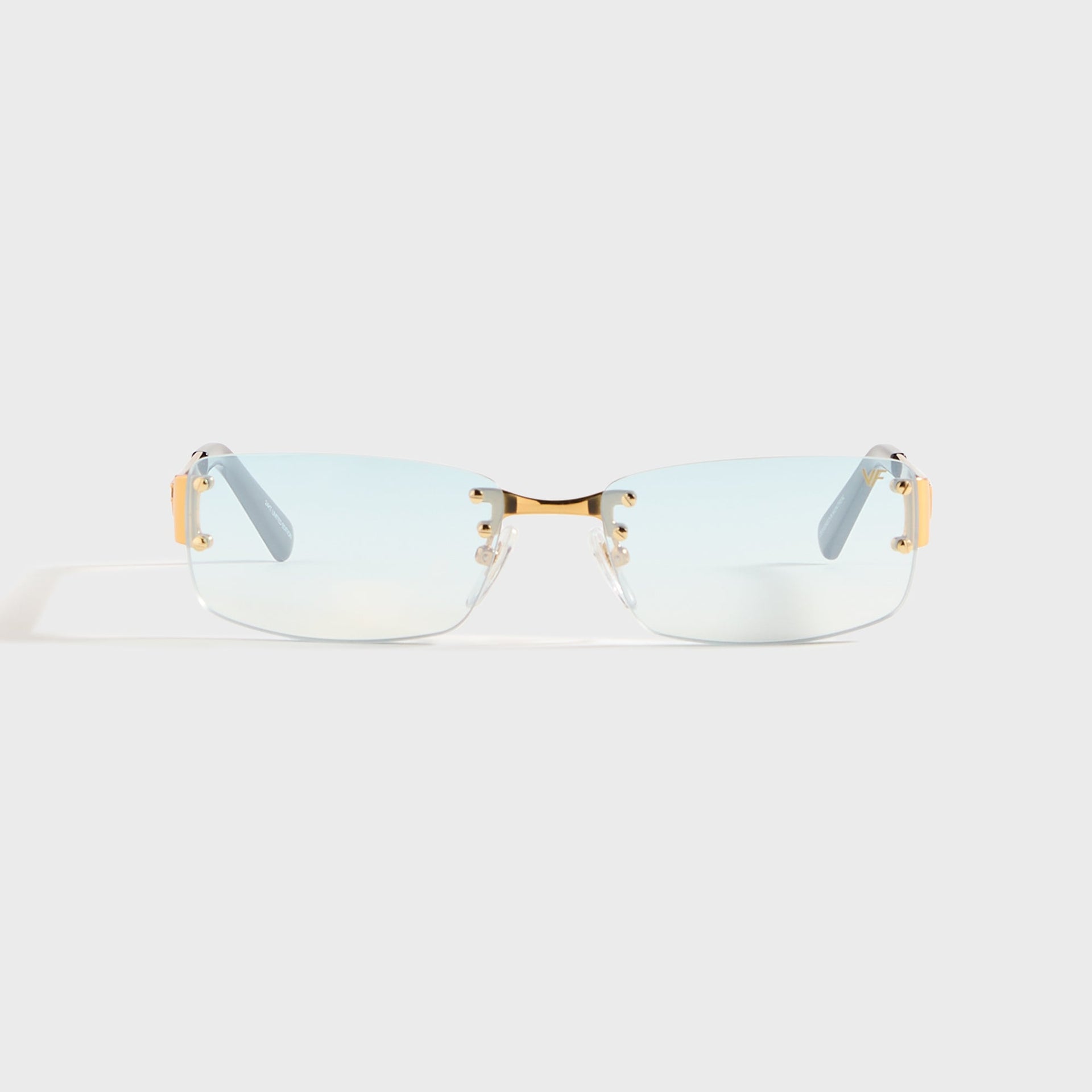 Vintage Frames Infamous Rimless Drill Mount 24KT in Gold / Tiffany Blue
