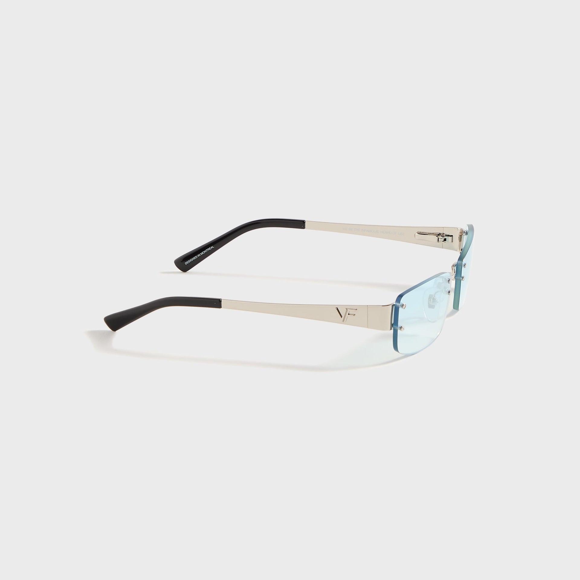 Vintage Frames Infamous Rimless Drill Mount 24KT in White Gold / Tiffany Blue Gradient