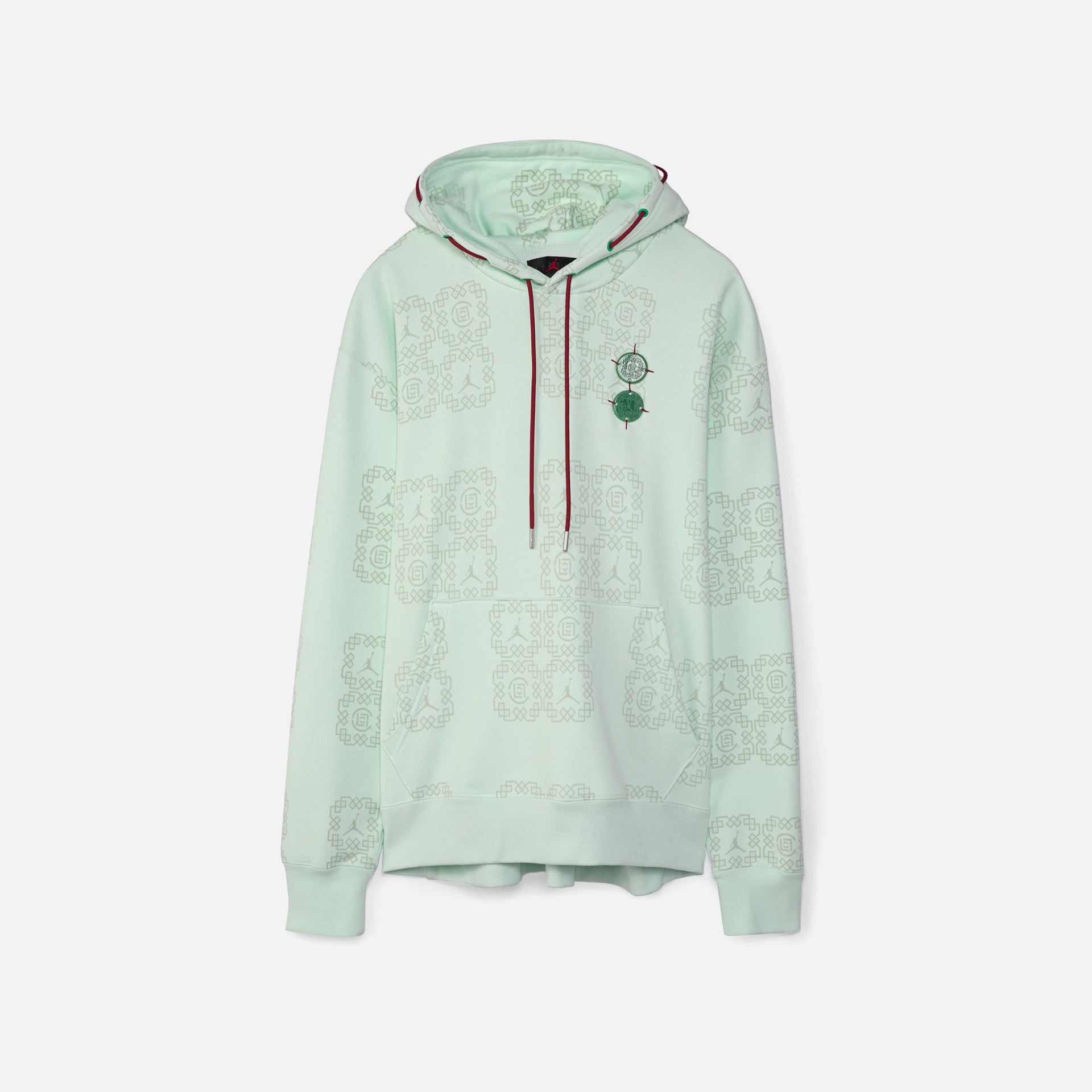 Jordan for CLOT Fleece Hoodie - Barely Green / Light Silver / Storm Red