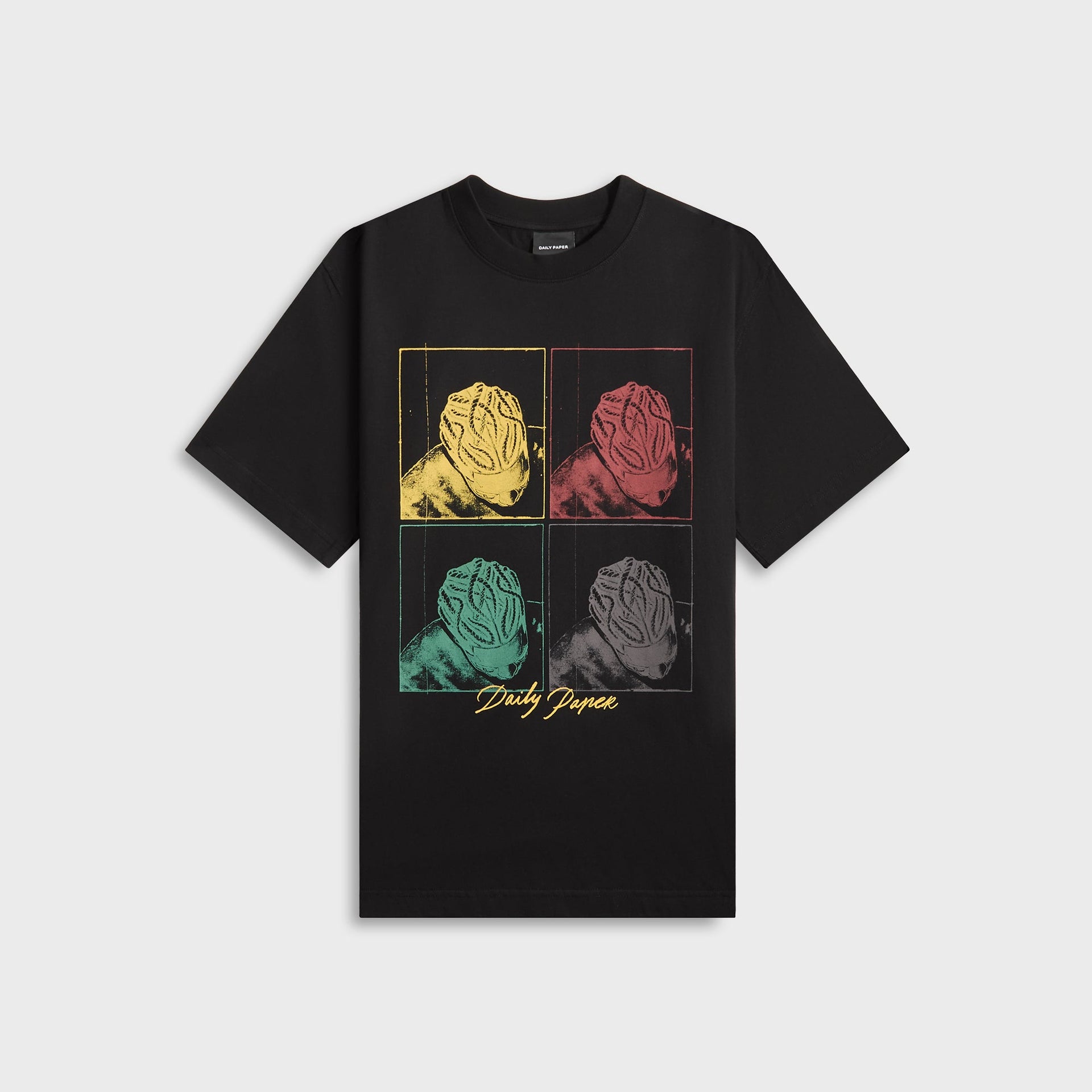Daily Paper Frame Tee in Black