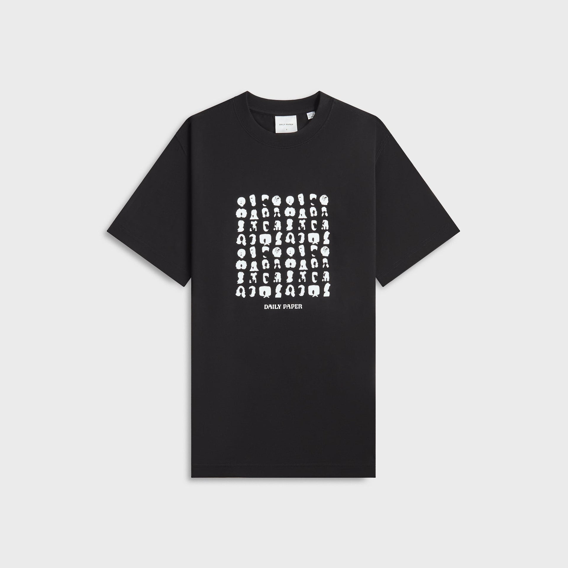 Daily Paper Hair Grid Tee in Black