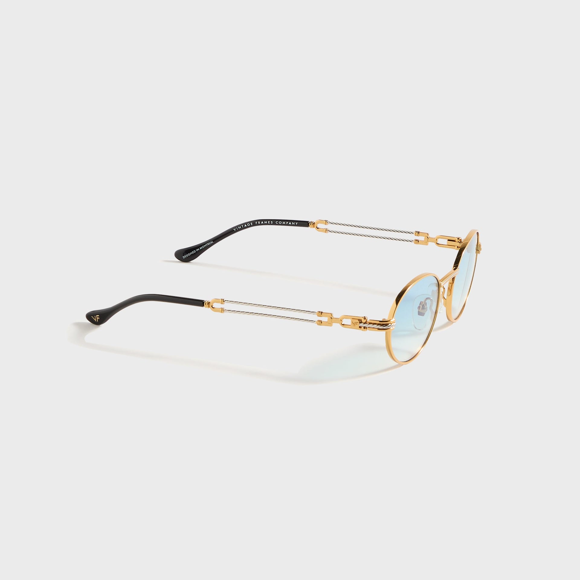 Vintage Frames Pac Double Rope Edition 18KT TwoinTone in Gold / Pastel Blue
