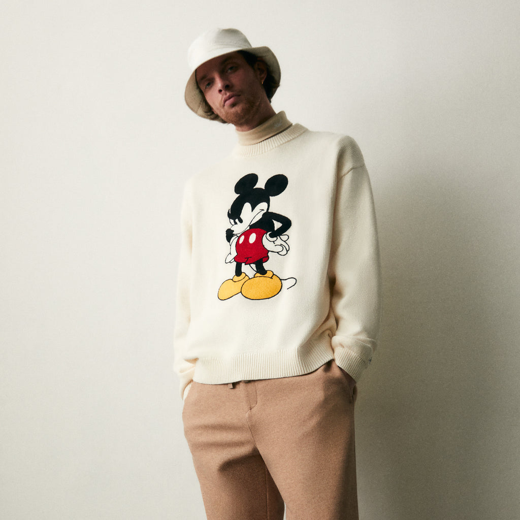 Disney | Kith for Mickey & Friends Mickey Crewneck Sweater - Sandrift