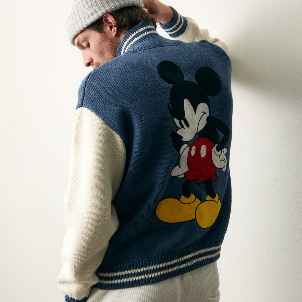 Disney | Kith for Mickey & Friends Wyona Full Zip Sweater - Heather Indigo