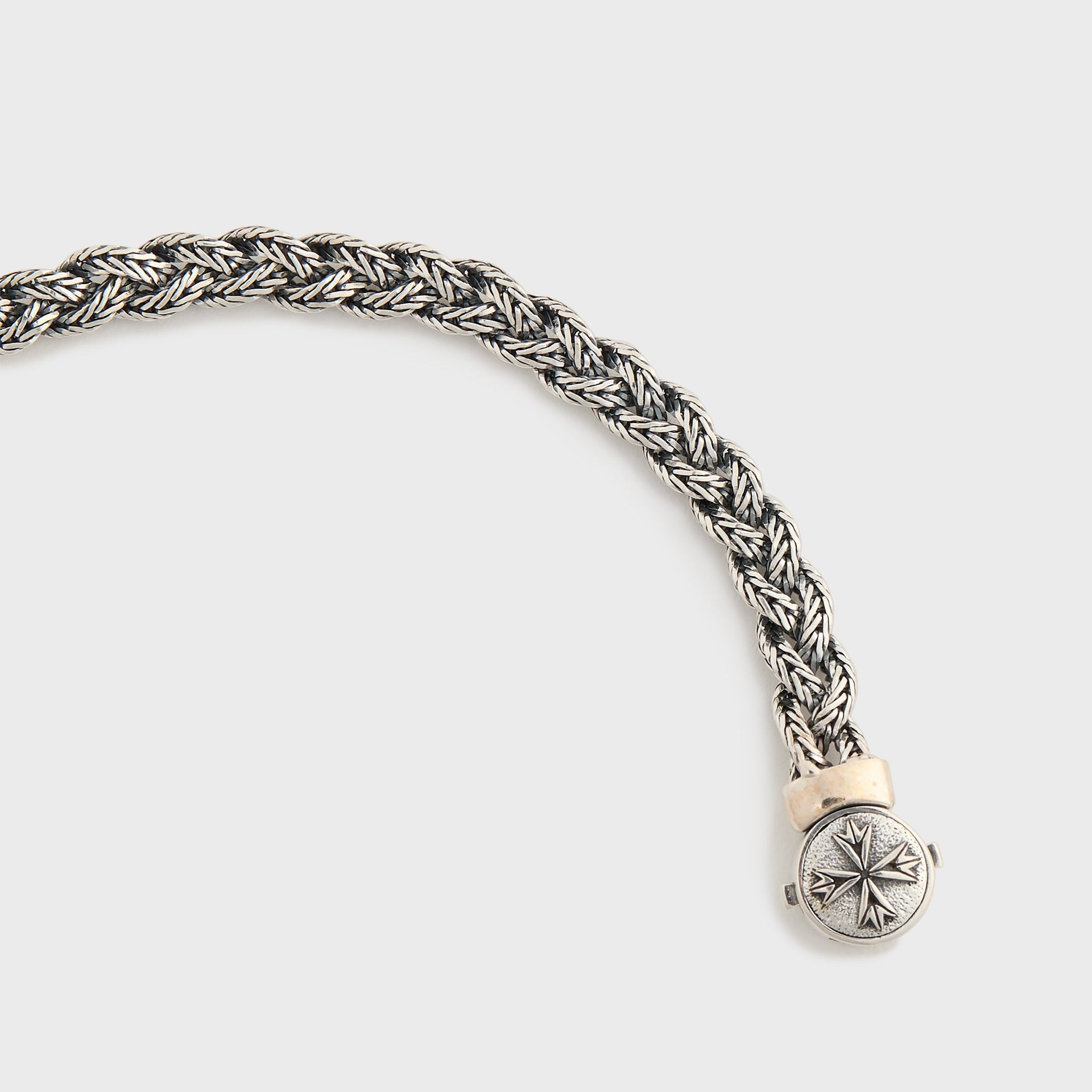 Emanuele Bicocchi Diamond-Cut Braided Bracelet Small - Silver