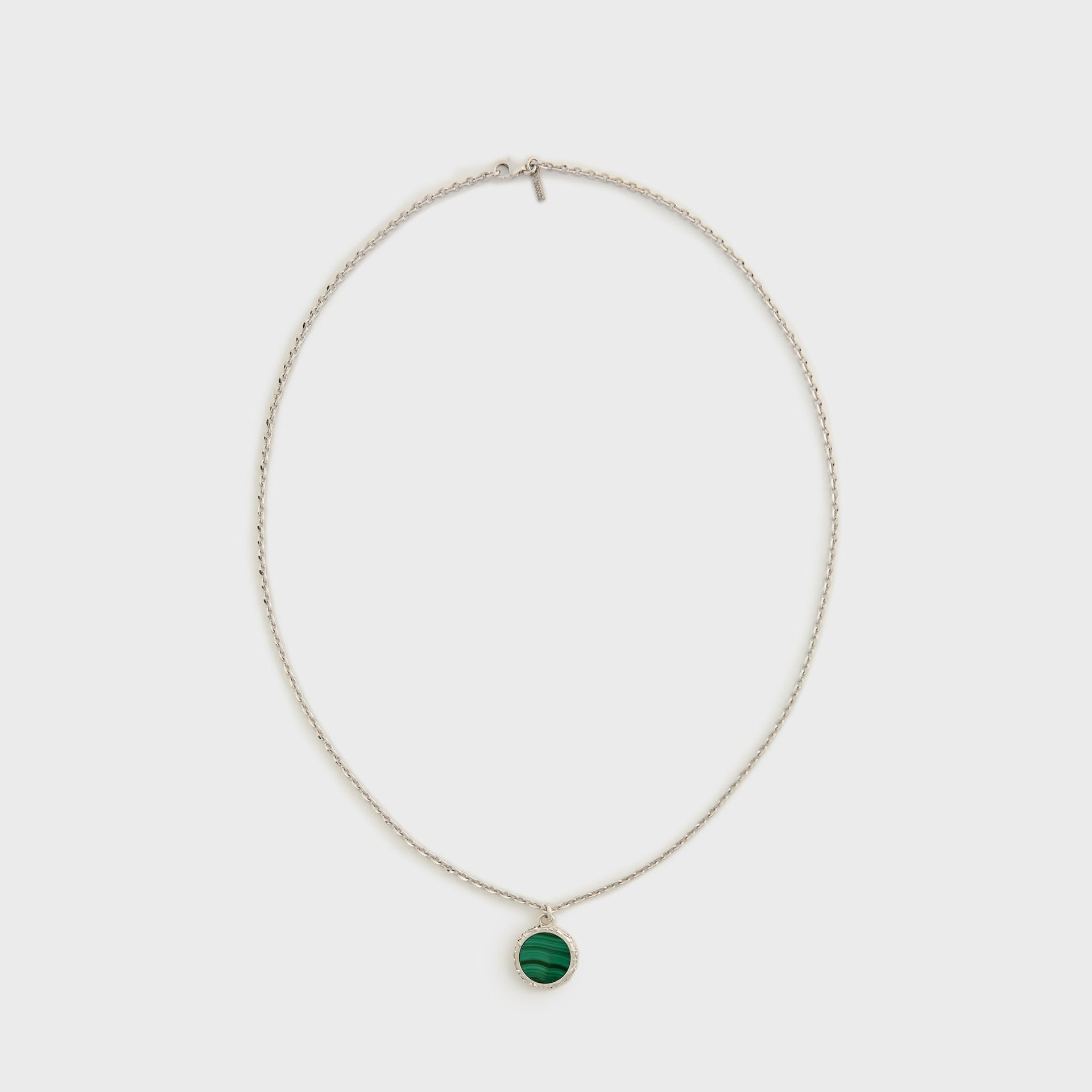 Emanuele Bicocchi Flourishing Malachite Amulet Necklace - Silver