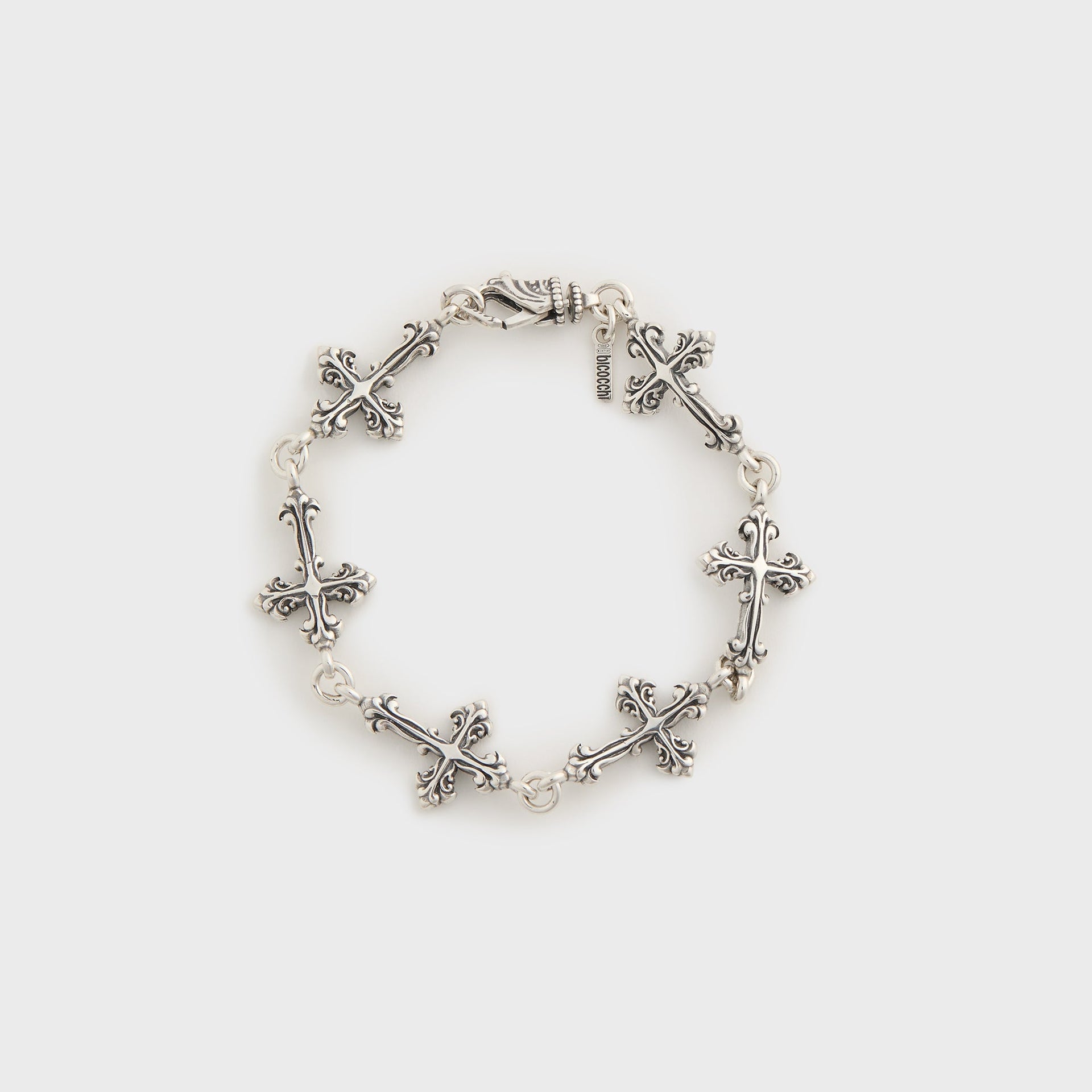 Emanuele Bicocchi Large Multi-Cross Bracelet - Silver