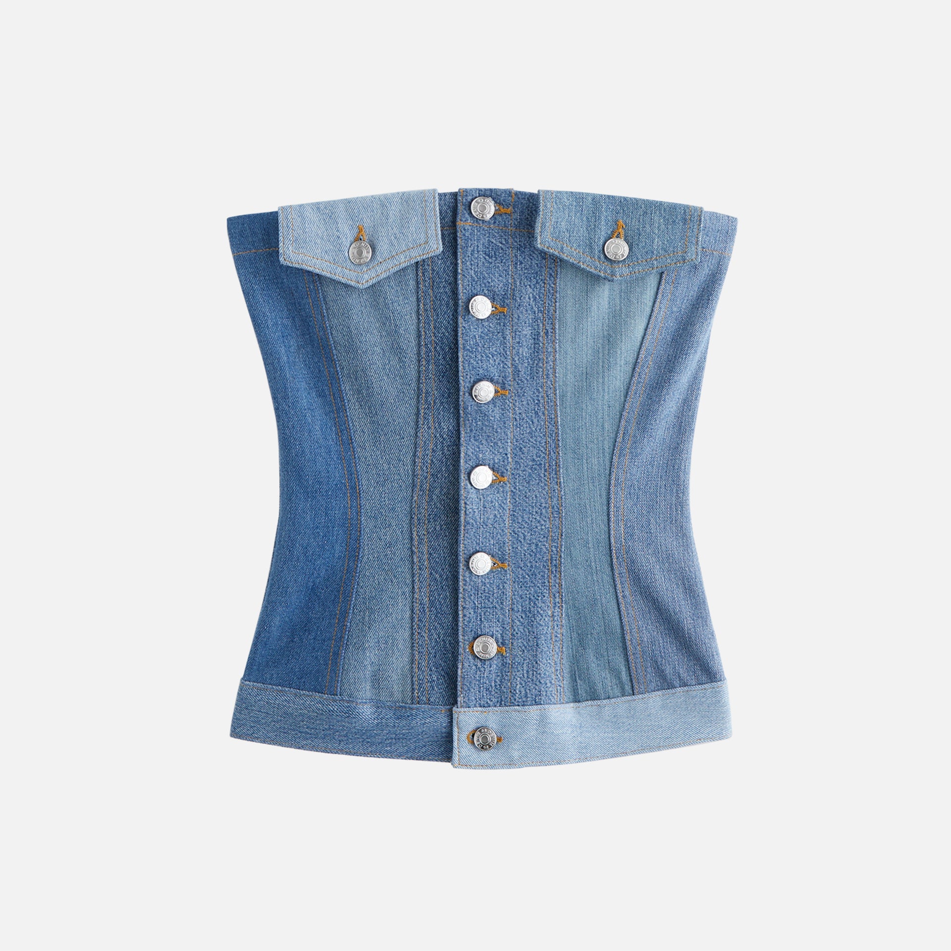 EB Denim Rosalia Upcycled Corset - Vintage Blue