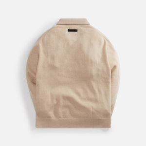 Essentials Knit Polo - Gold Heather