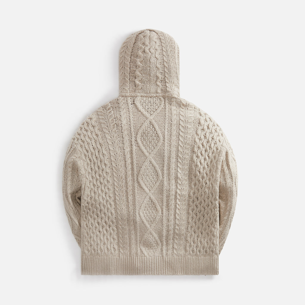 Cable Knit Winter Bliss Hoodie - Ivory