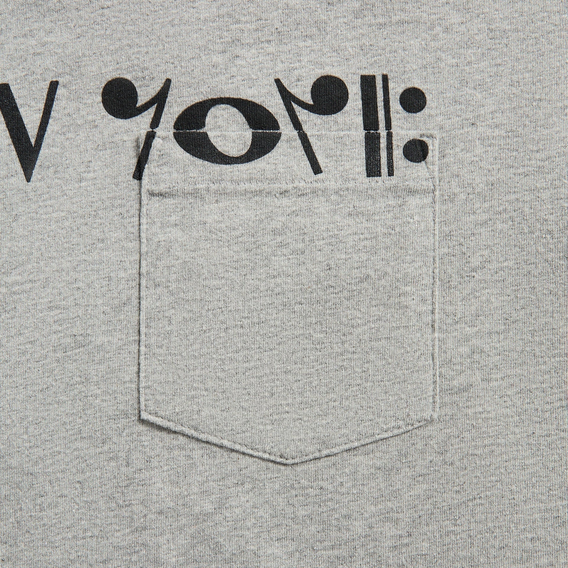Engineered Garments Printed Cross CrewinNeck Tee in Grey Cosmopolitanism