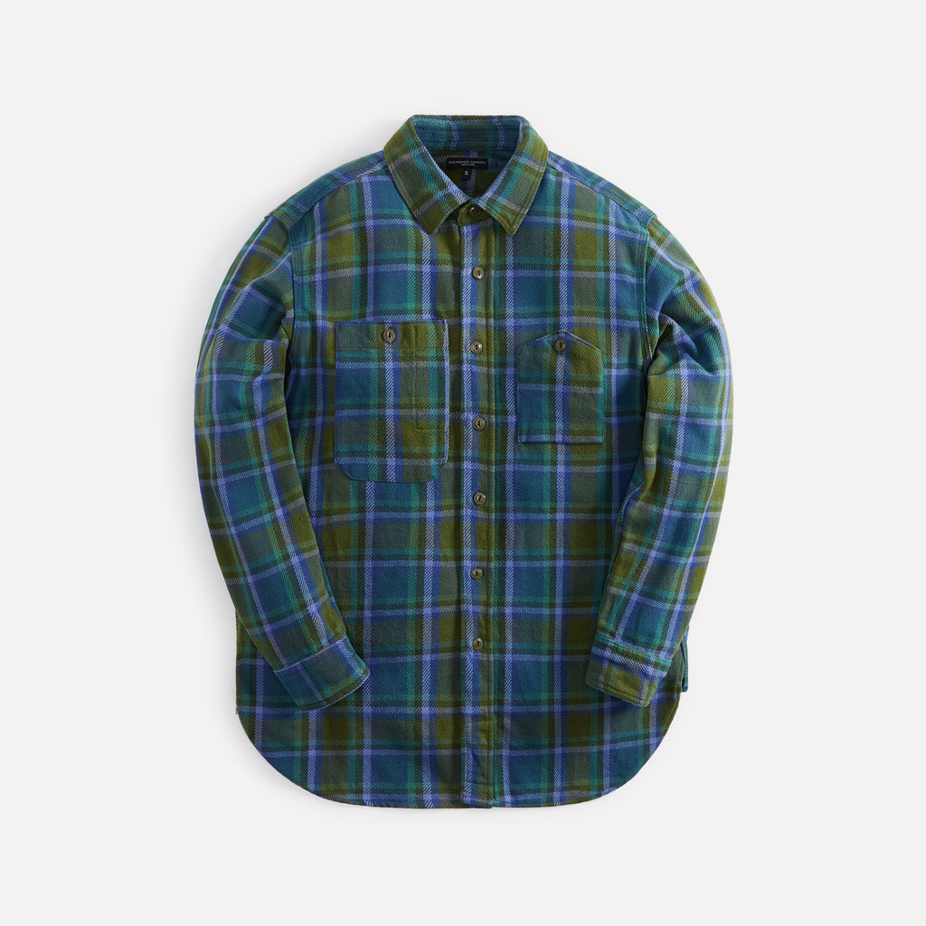 Kith Women Elena Monogram Silk Camp Shirt - Verdant L