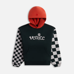 ERL Venice Checker Sleeve Hoodie - Black