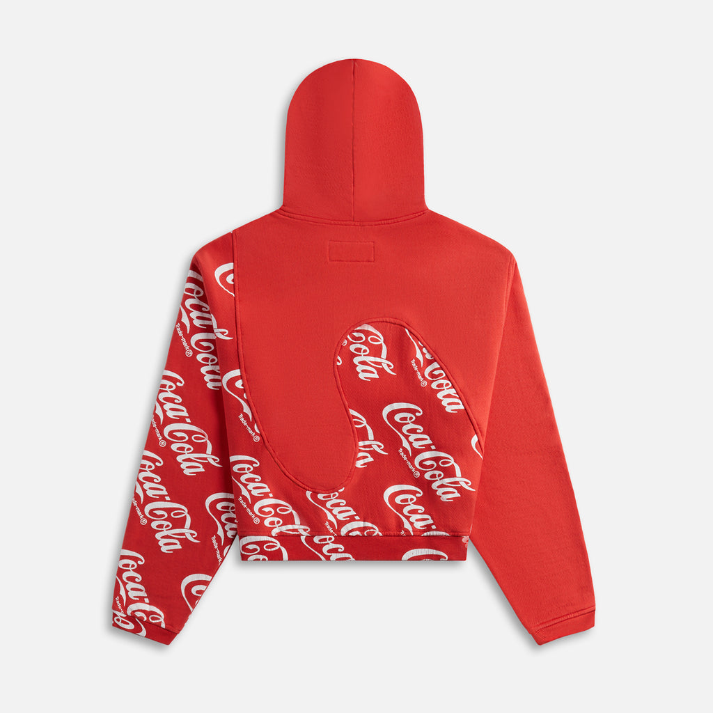 ERL Coca Cola Swirl Hoodie Red Kith