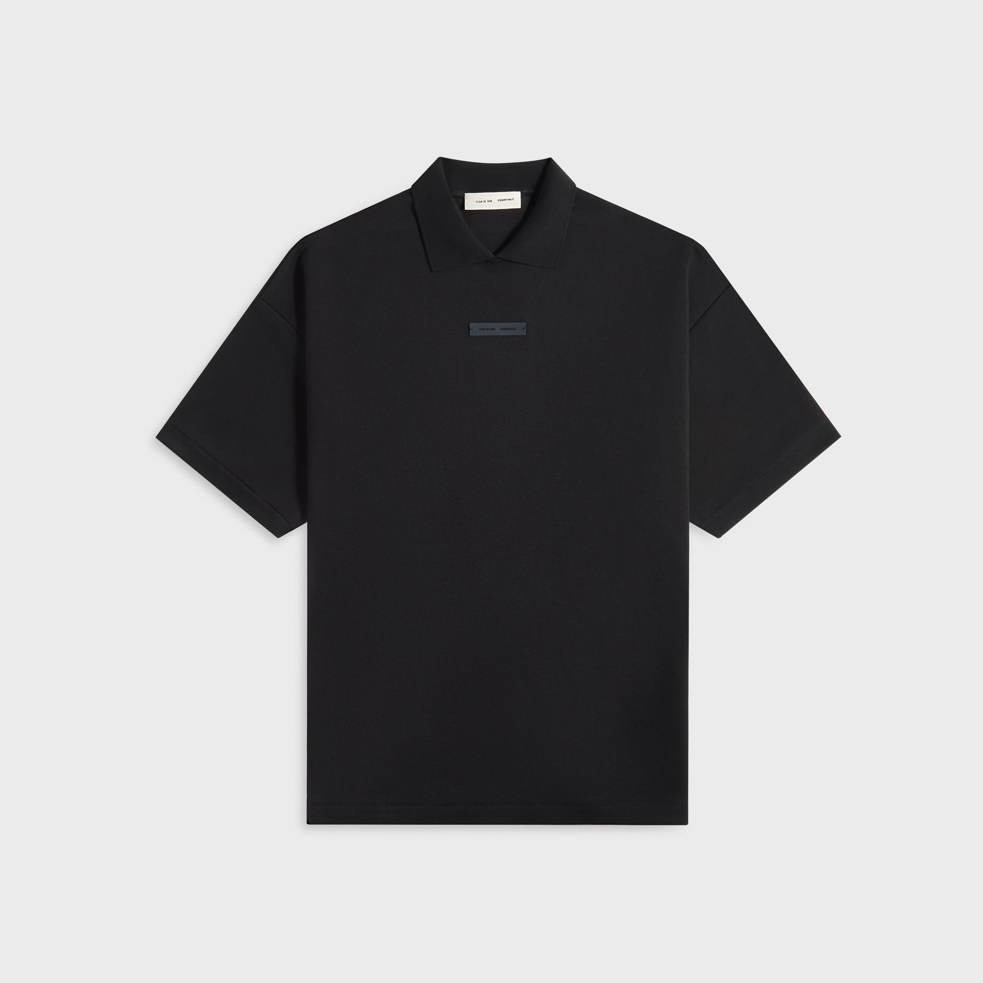 Essentials 90S Fit Pique Polo in Jet Black
