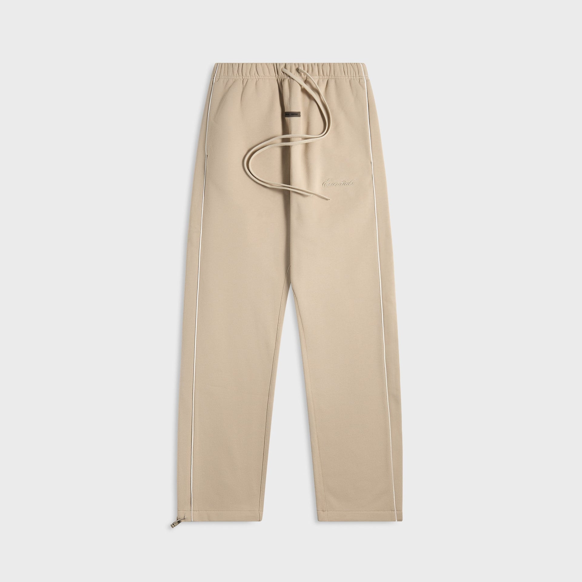 Essentials Relaxed Fleece Sweatpant With Piping in Timber / Cloud White