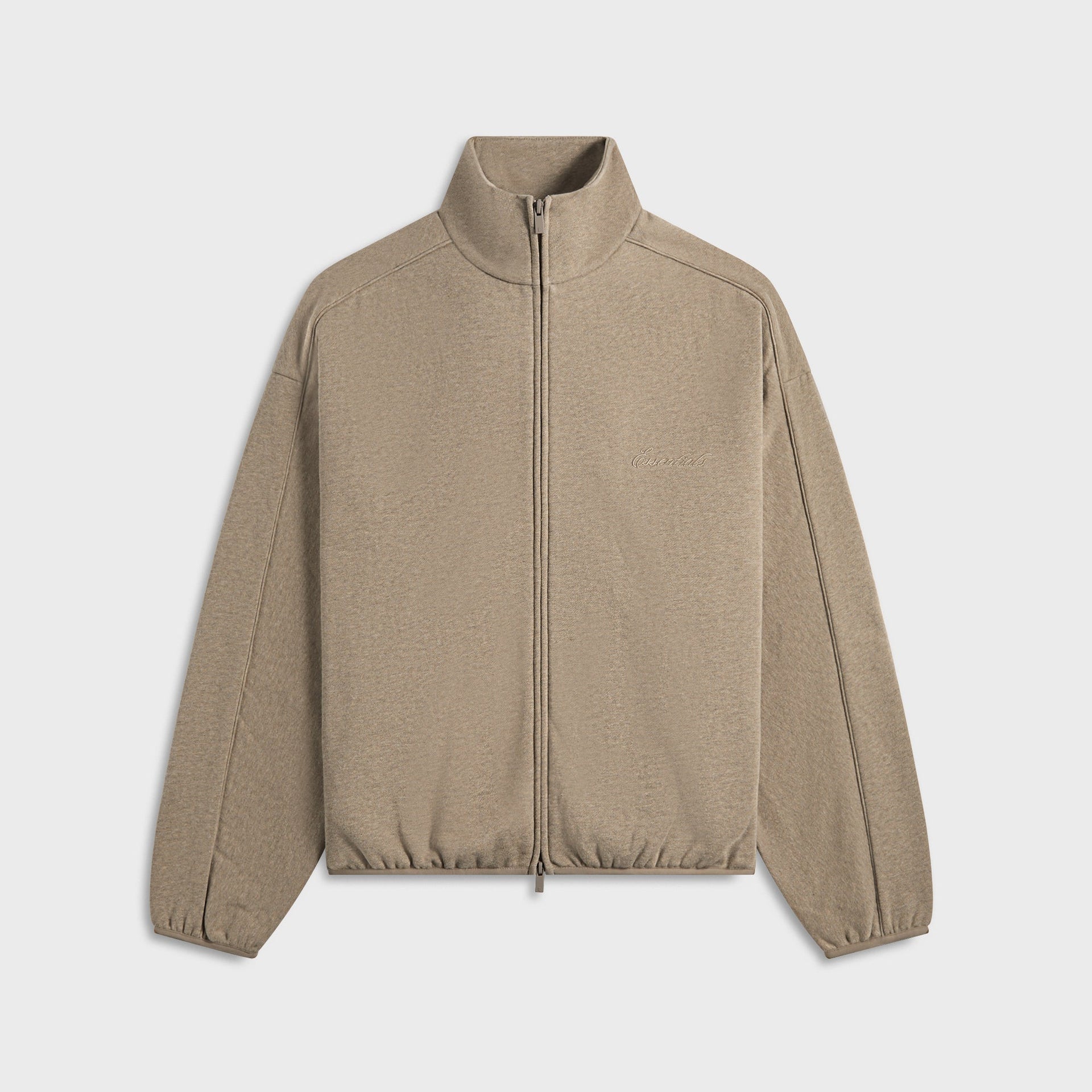 Essentials Modern Fit Fleece Track Jacket in Homestead Heather