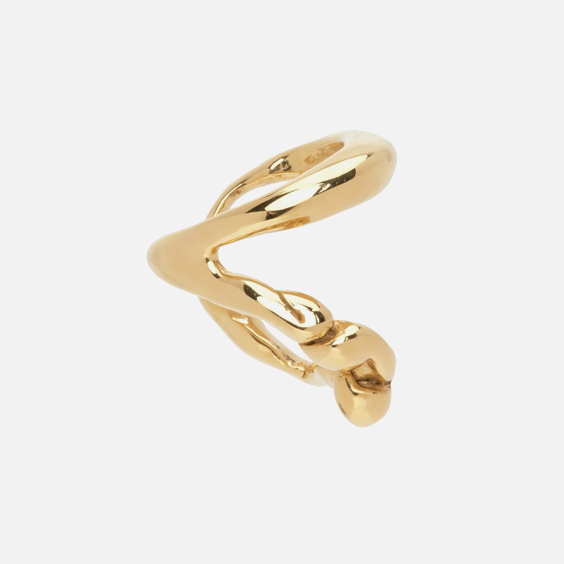 Faris Lava Dua Single Earring - Gold