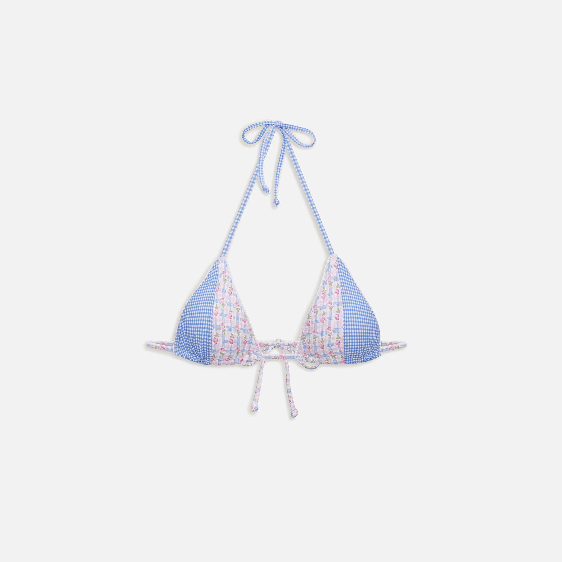 Frankies Bikinis Coastal Top - Rose Picnic Ruffle