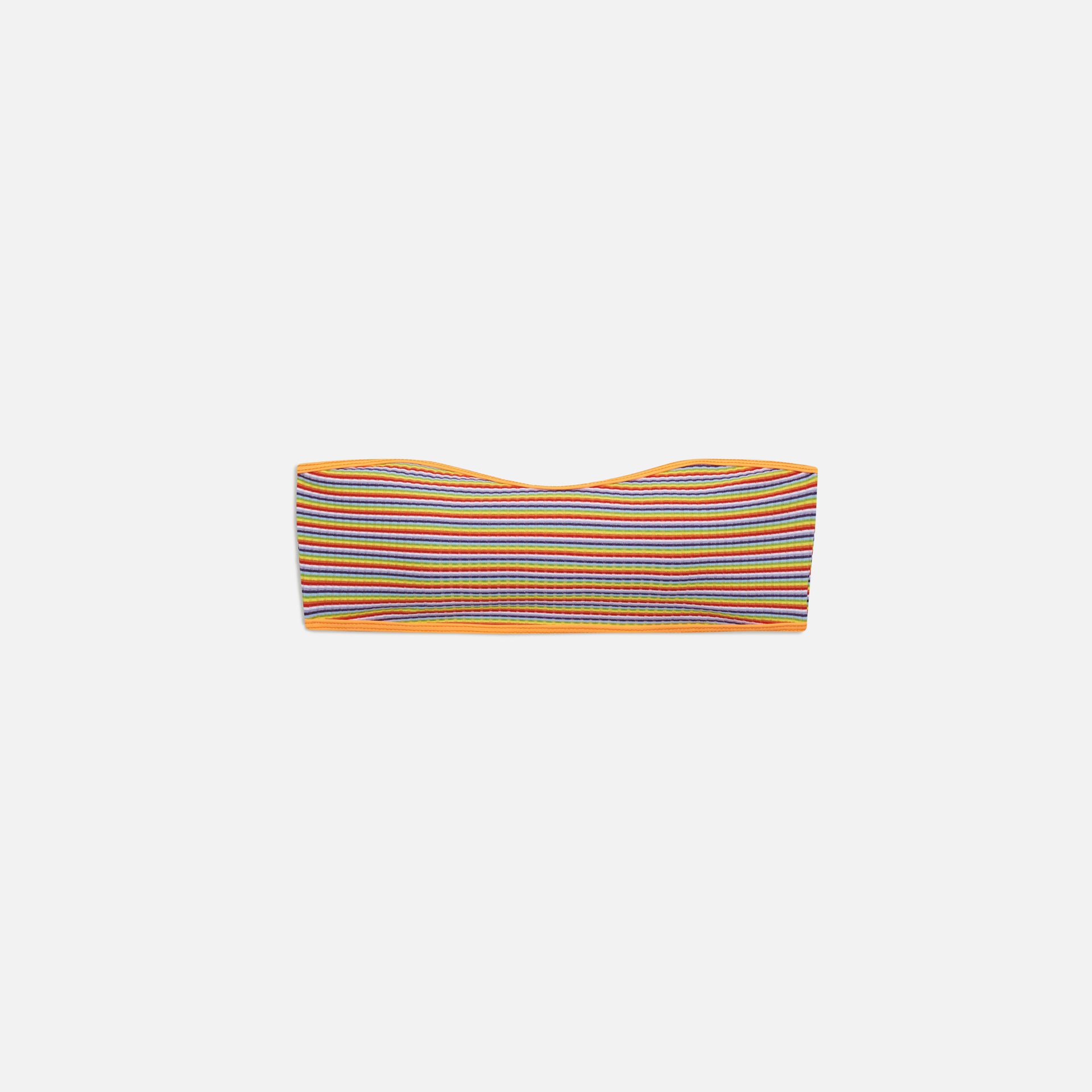Frankies Bikinis Rosabella Striped Rib Top - Hawaiian Sky