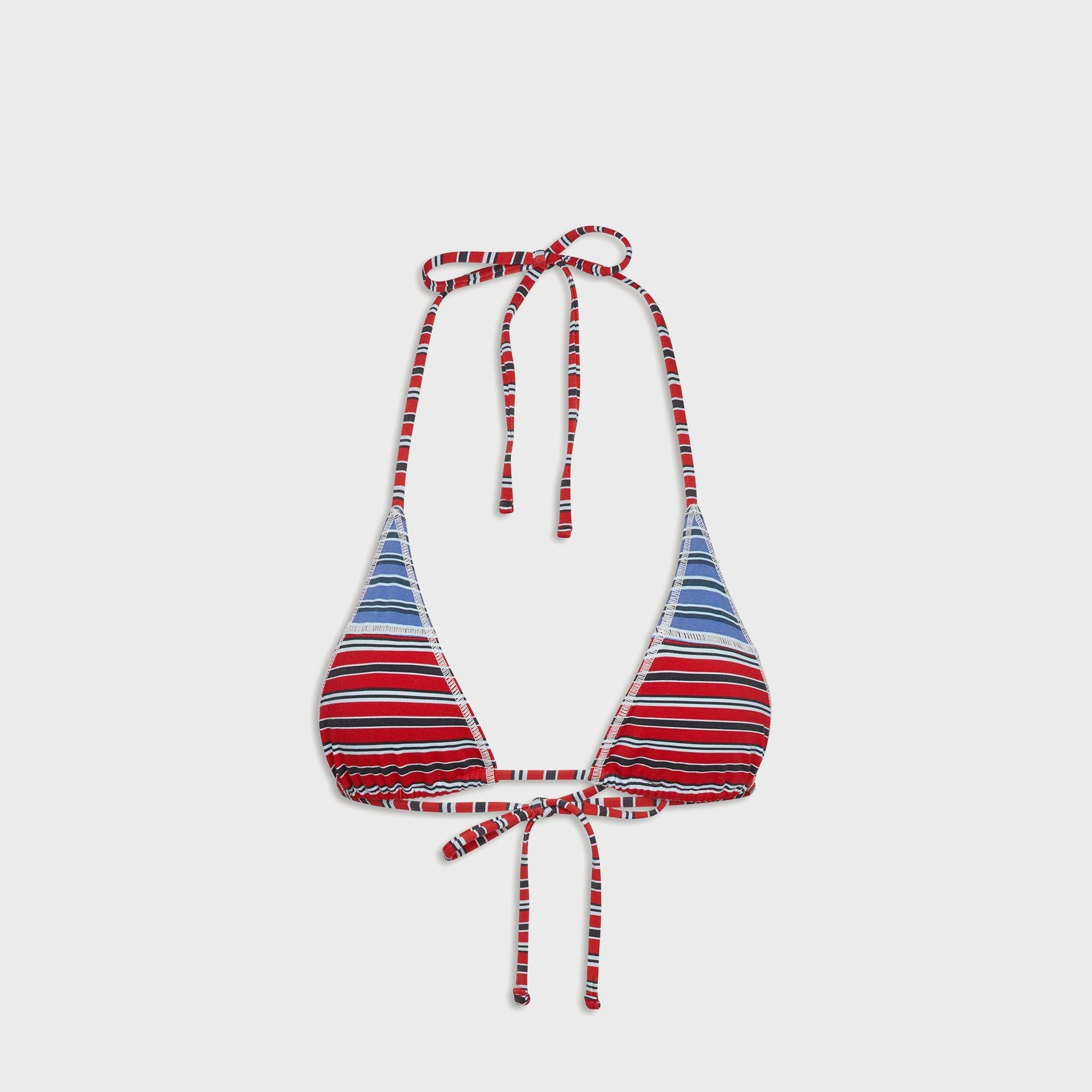 Frankies Bikinis Paradise Cotton Top - Red Summer Stripe