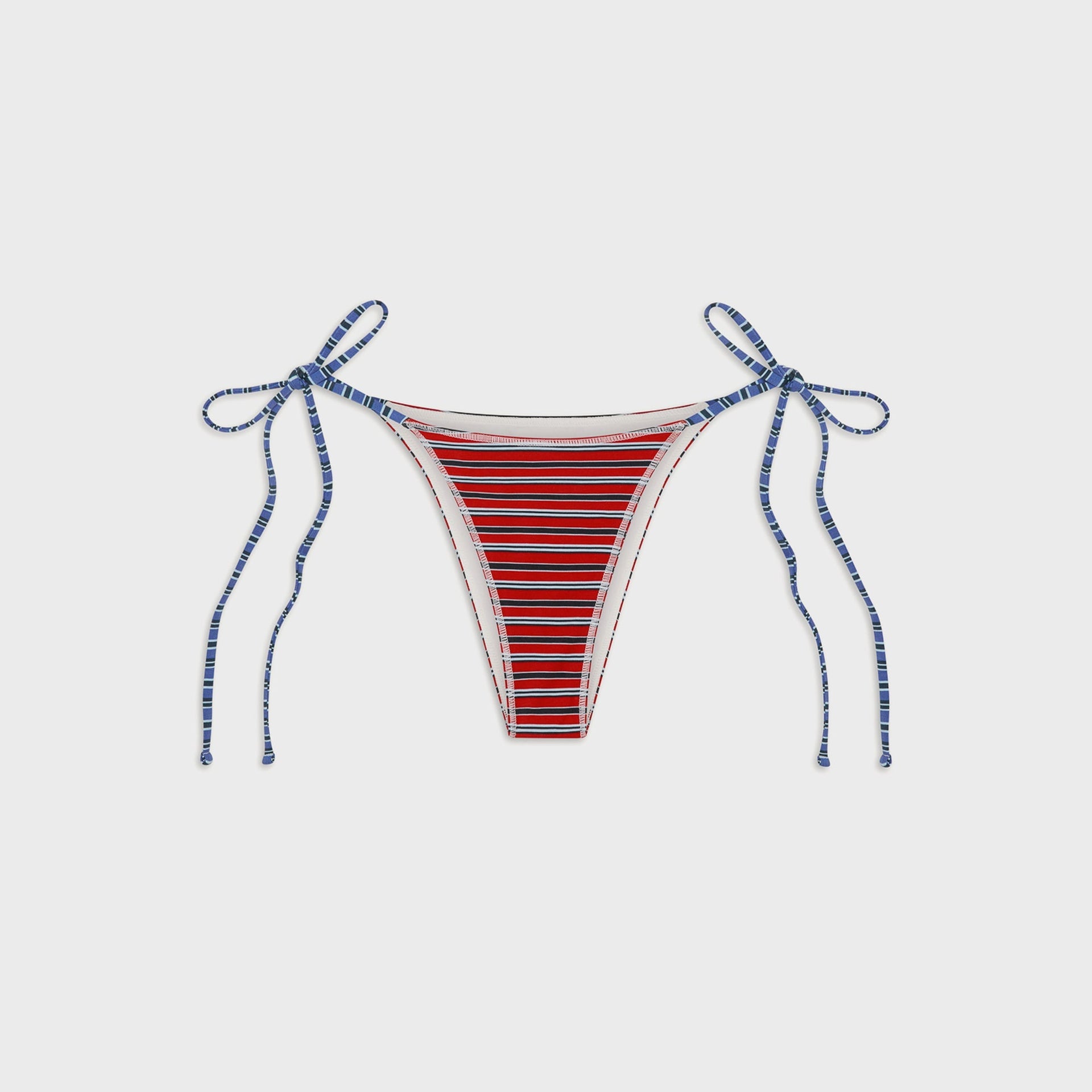Frankies Bikinis Mackenzie Cotton Bottom - Red Summer Stripe