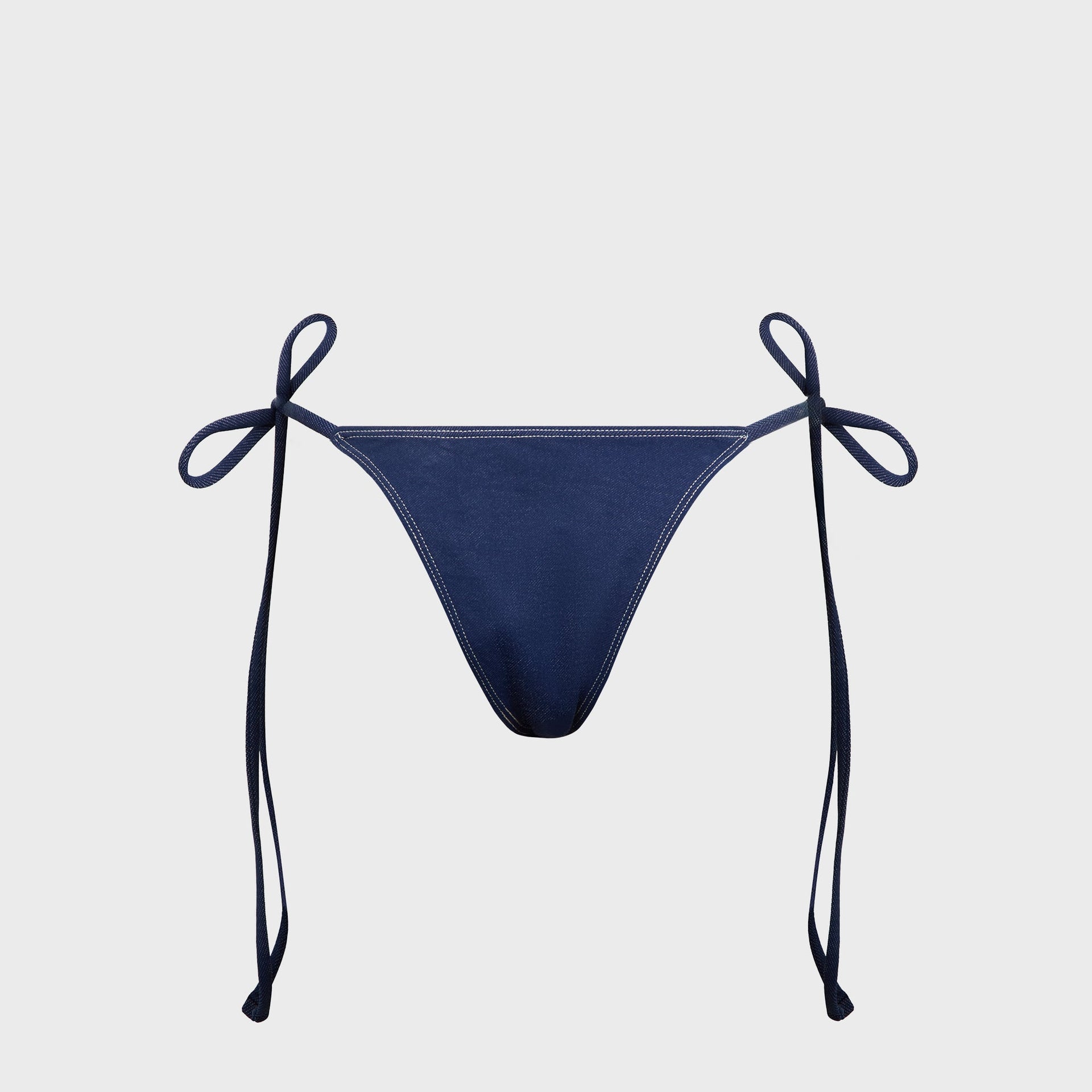 Frankies Bikinis x Bella Hadid Mackenzie Denim Bottom - Summer Denim