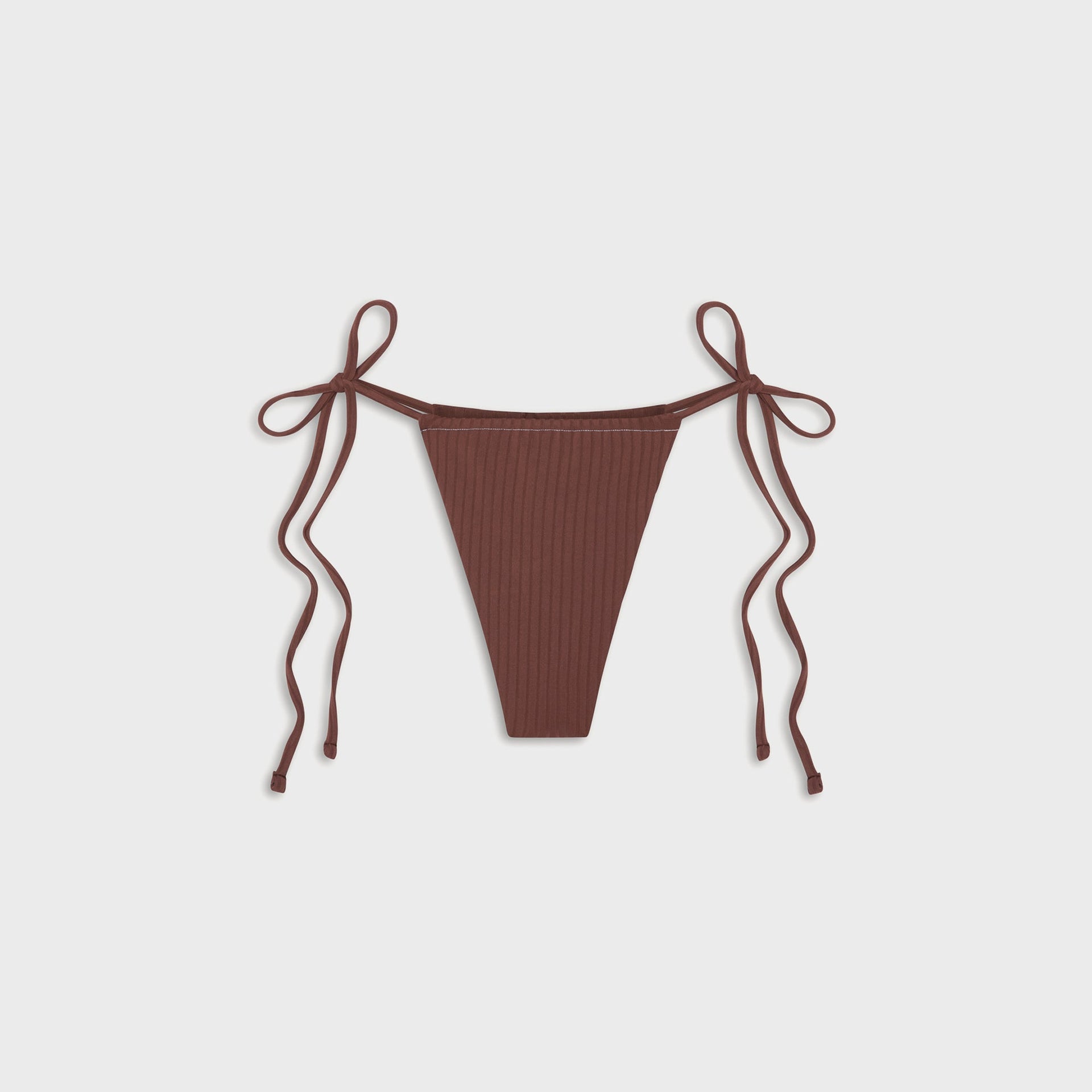 Frankies Bikinis Tia Ribbed Bottom in Brown Sugar