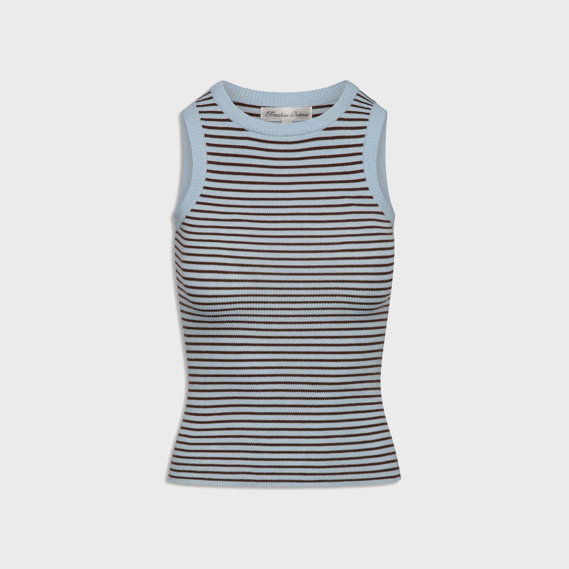 Frankies Bikinis Cuddle Ribbed Knit Tank - Montauk Stripe