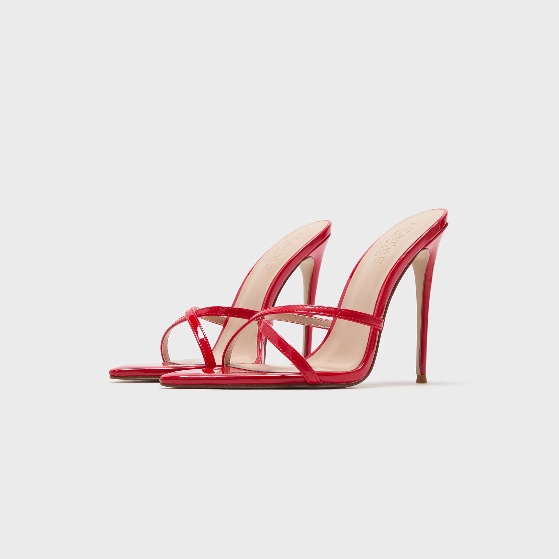 Femme LA Donatella Mule - Cherry Red