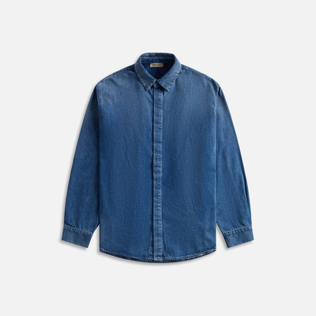 Fear of God Denim Shirt - Medium Indigo