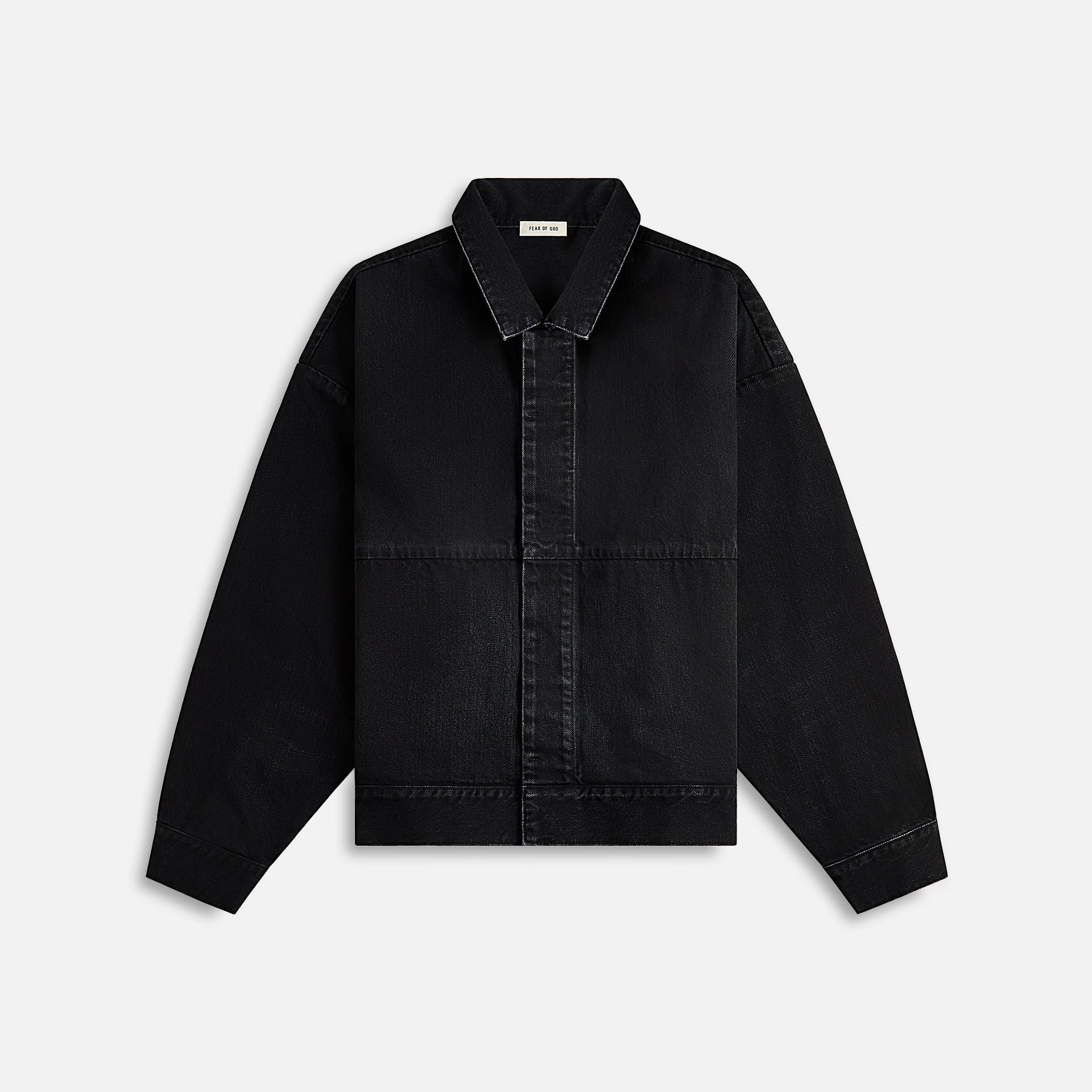 Emporio Armani embroidered hooded jacket Denim Trucker Jacket - Black