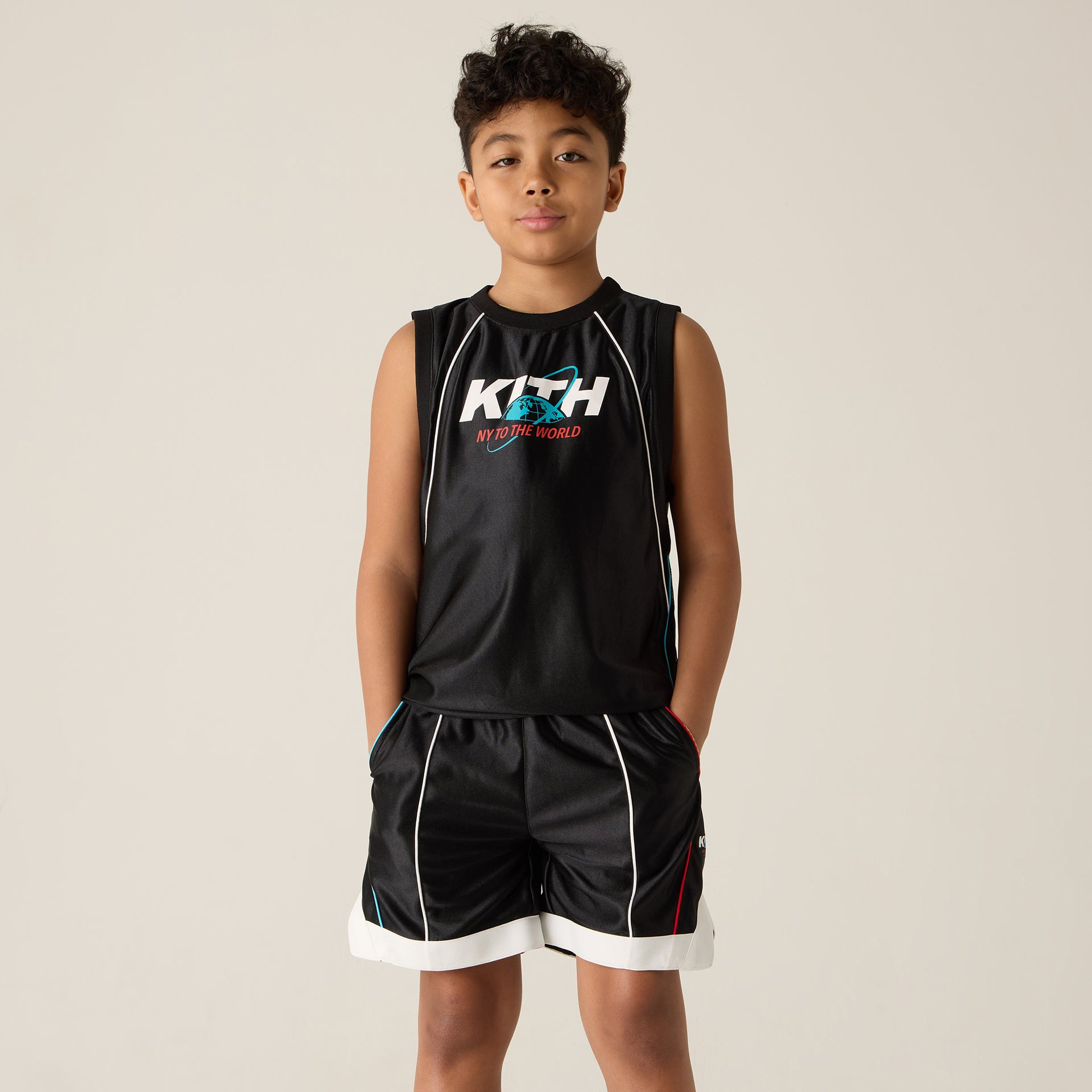 Erlebniswelt-fliegenfischenShops Kids NY to the World Unisphere Faille Jersey - Black