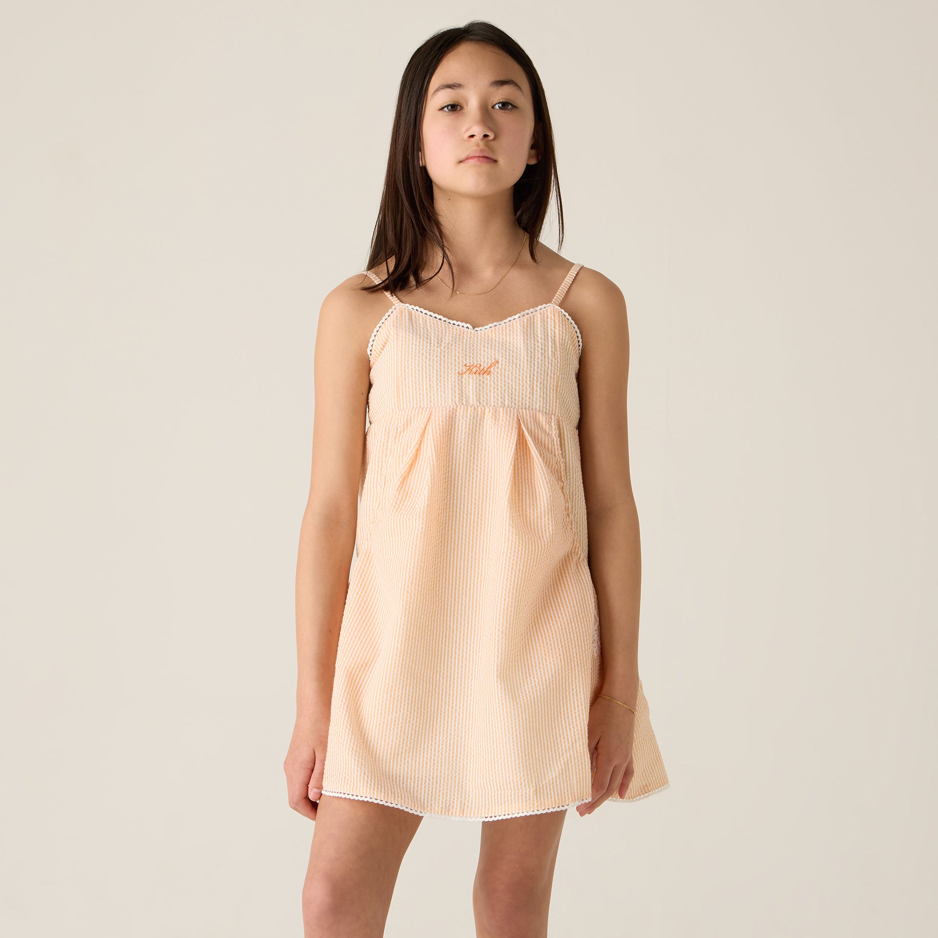 Kith Kids Seersucker Ainsley Dress - Calcite