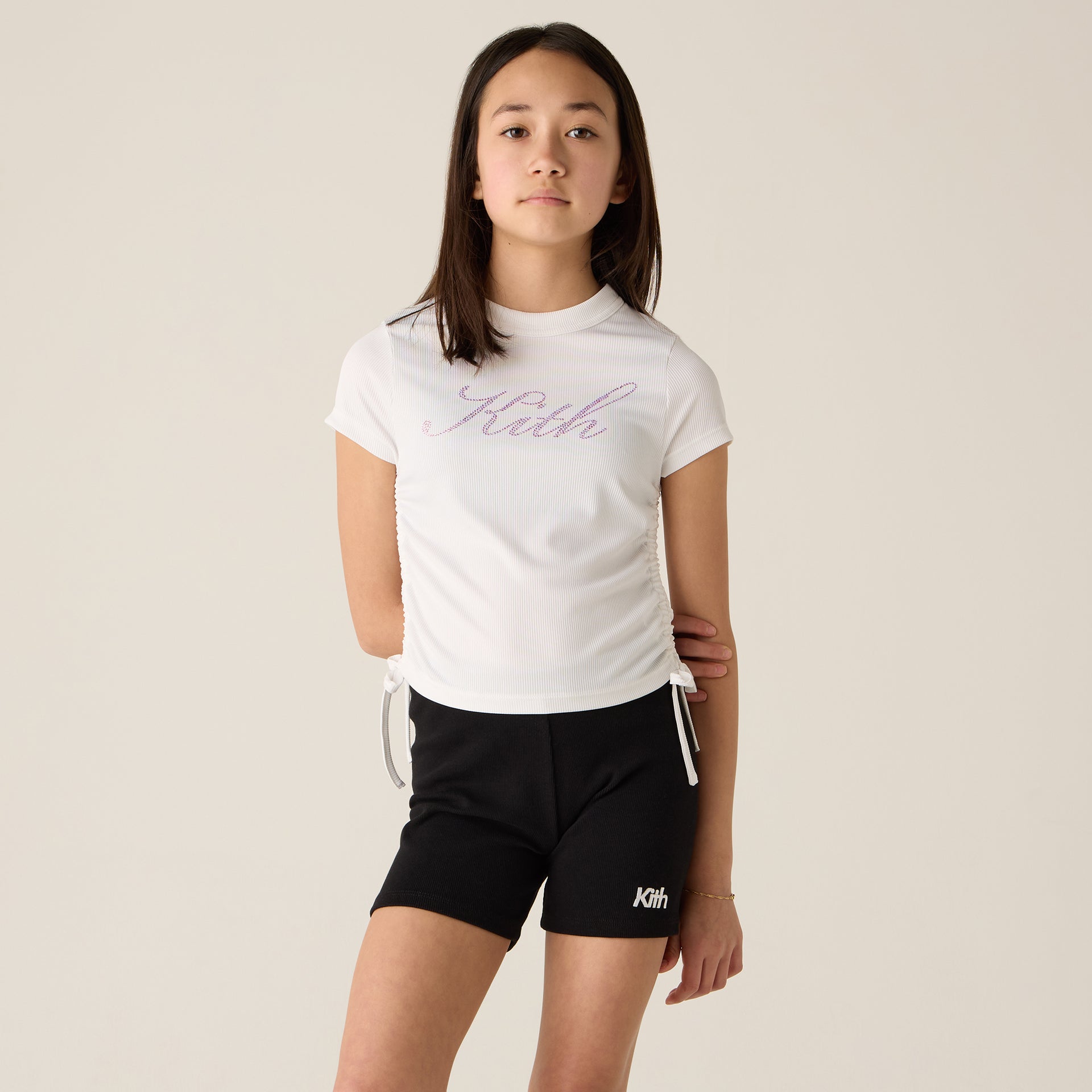 Kith Kids Ruched Mulberry Tee - White