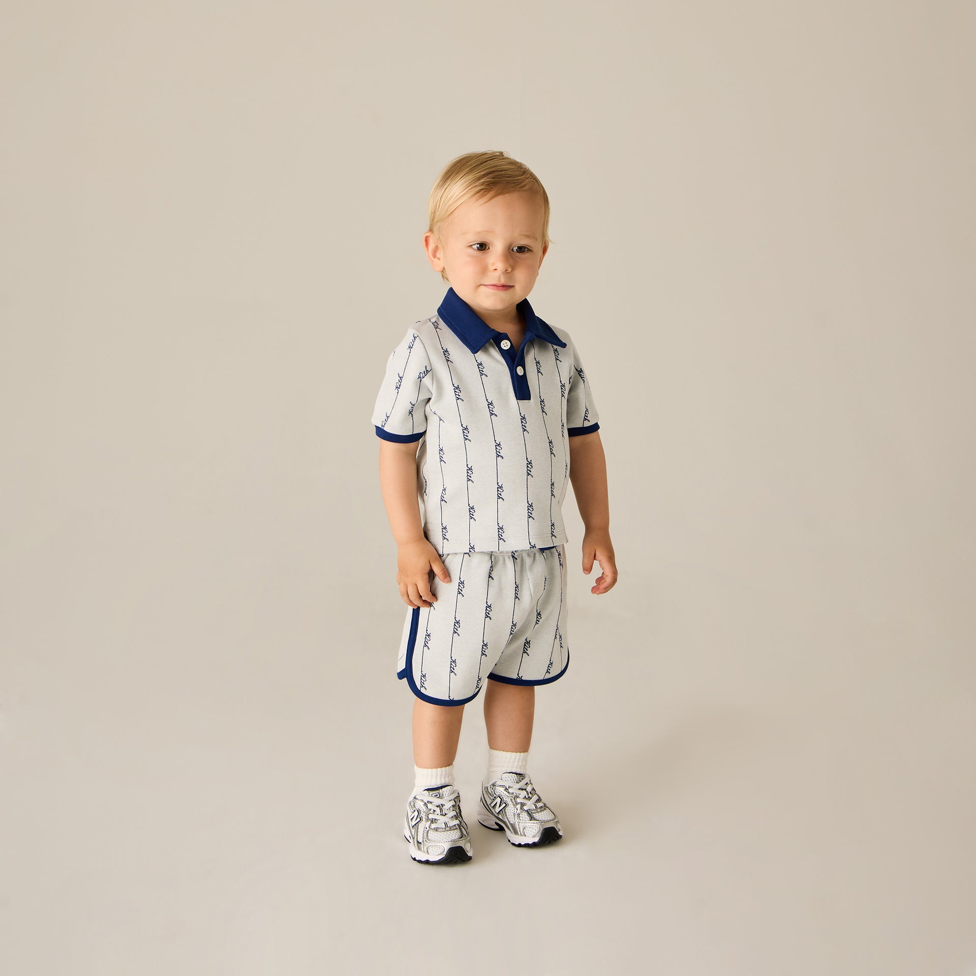 Kith Baby Script Knit Tilden Polo - Sandrift
