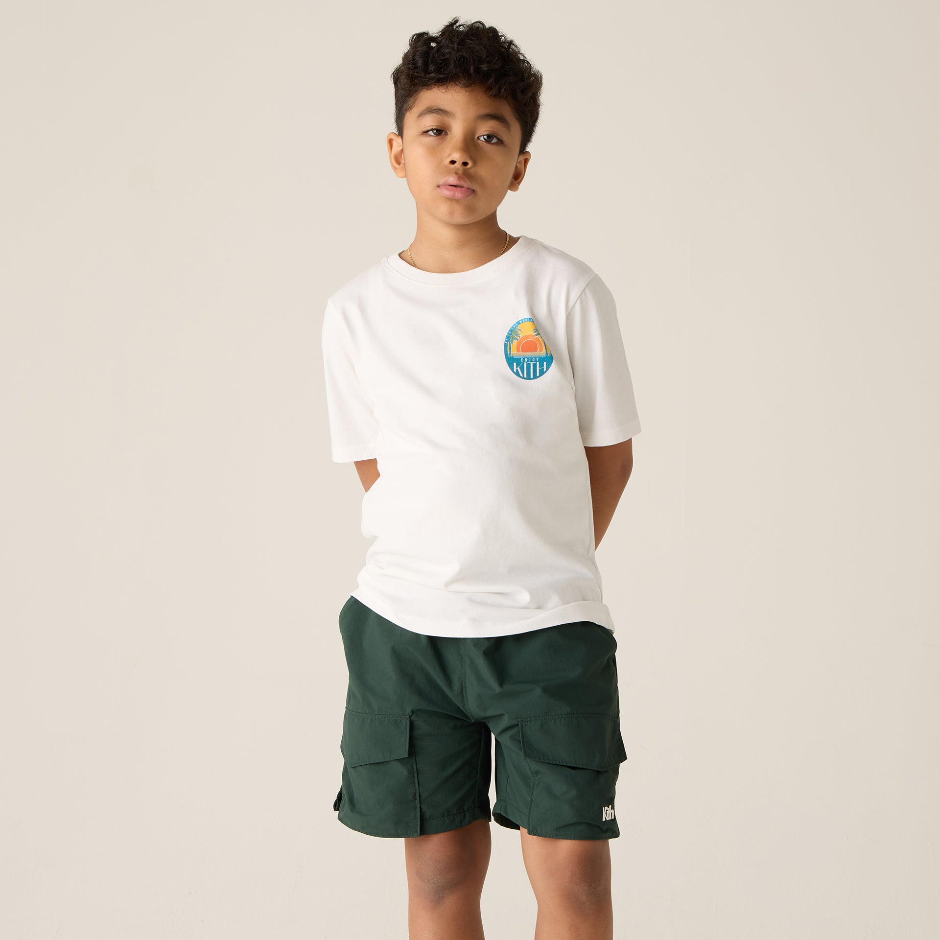 Kith Kids Sunset Vacation Tee - White