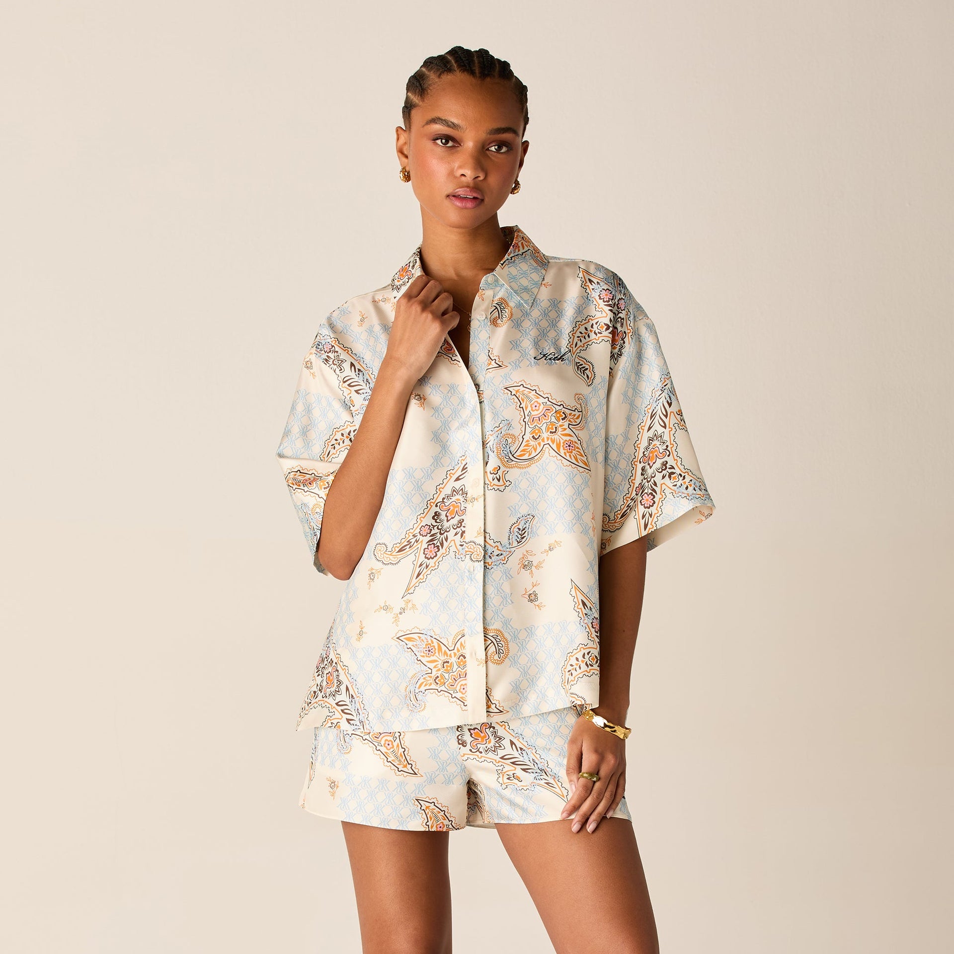 Erlebniswelt-fliegenfischenShops Women Mari Crest Paisley Shirt - Silk