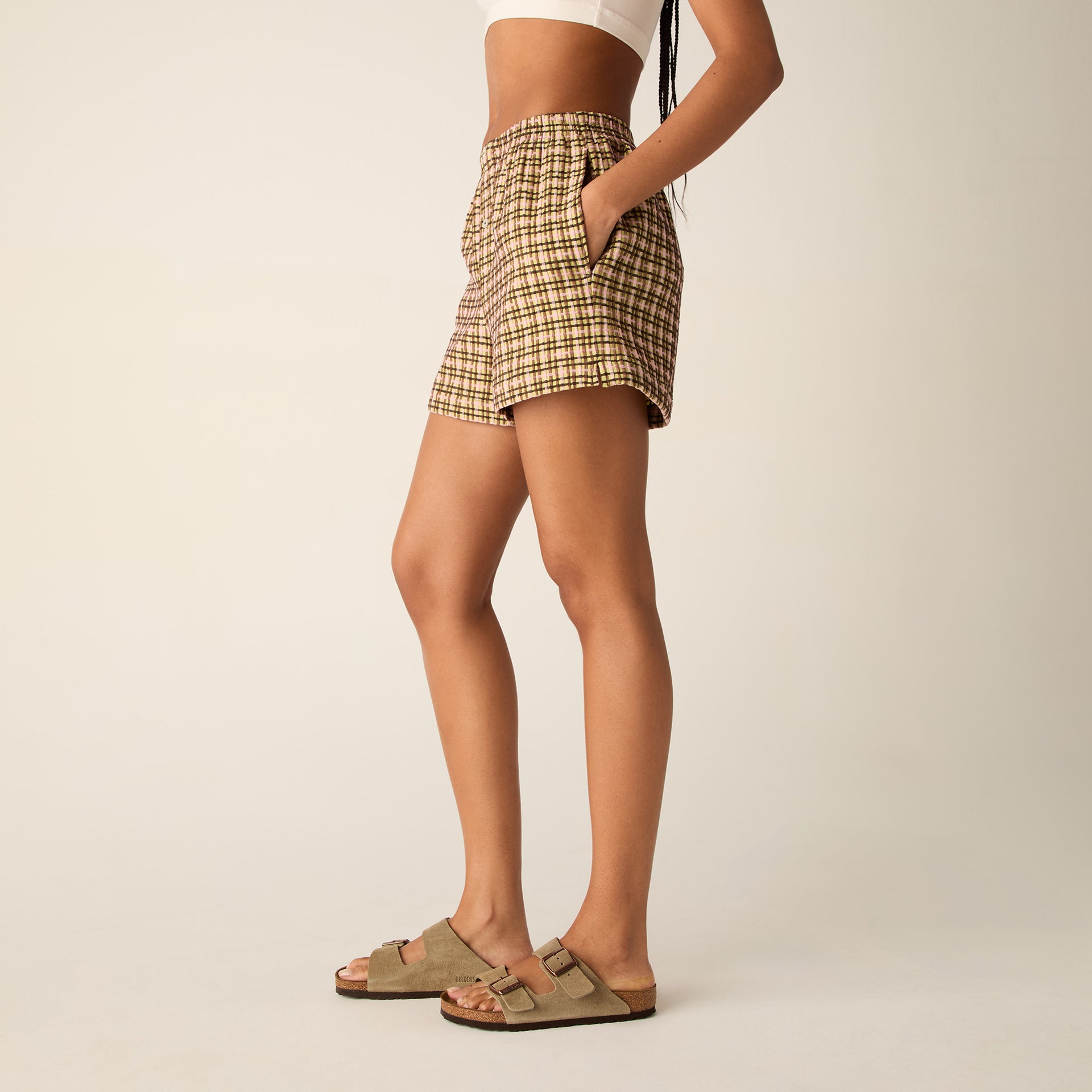 Kith Women Ida II Bubble Check Boxer Short - Protea