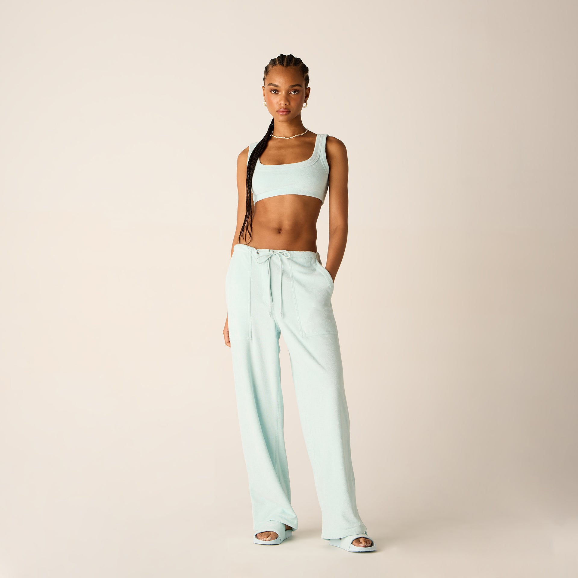 Kith Women Elle II U-Neck Towel Terry Bra - Helium