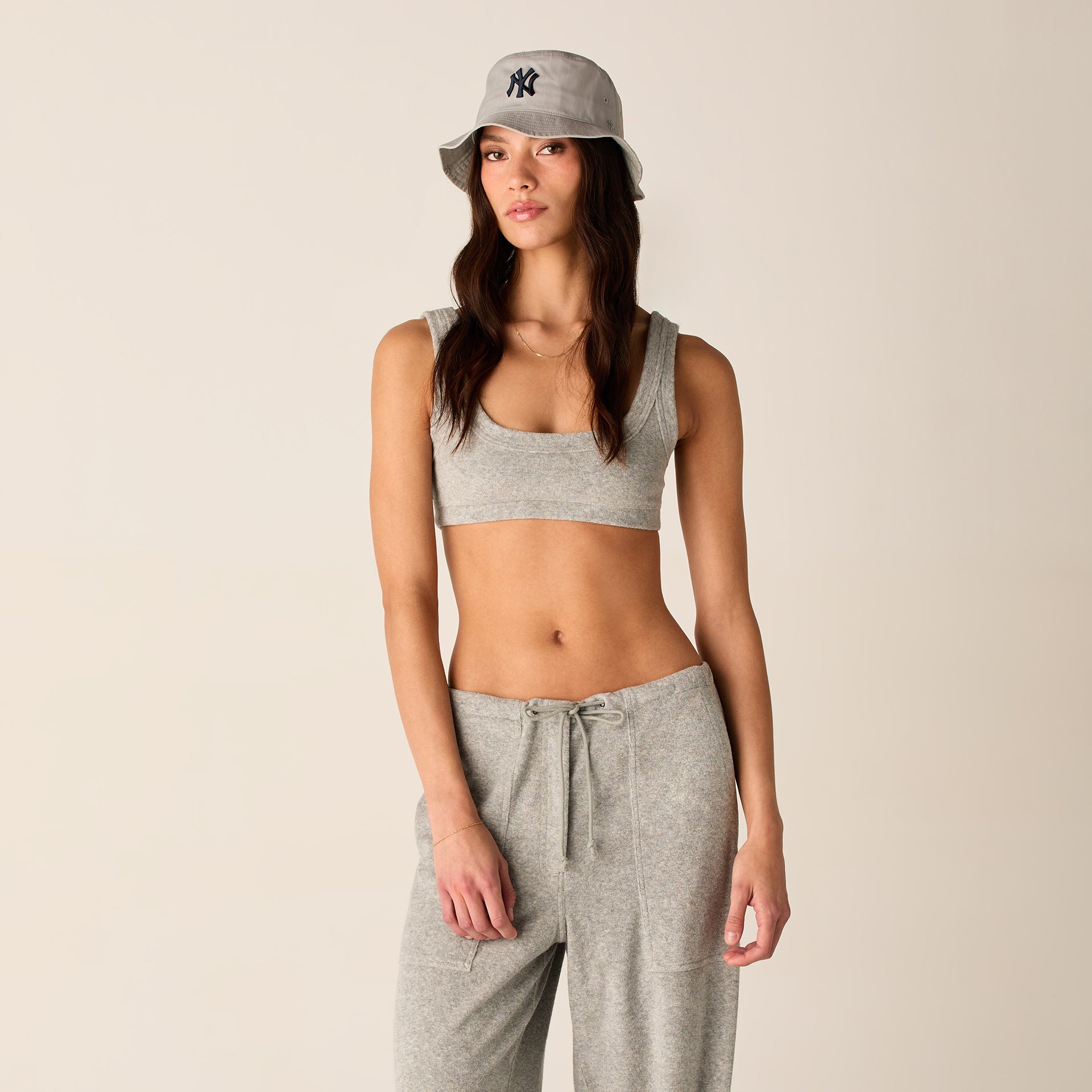 Kith Women Elle II U-Neck Towel Terry Bra - Medium Heather Grey