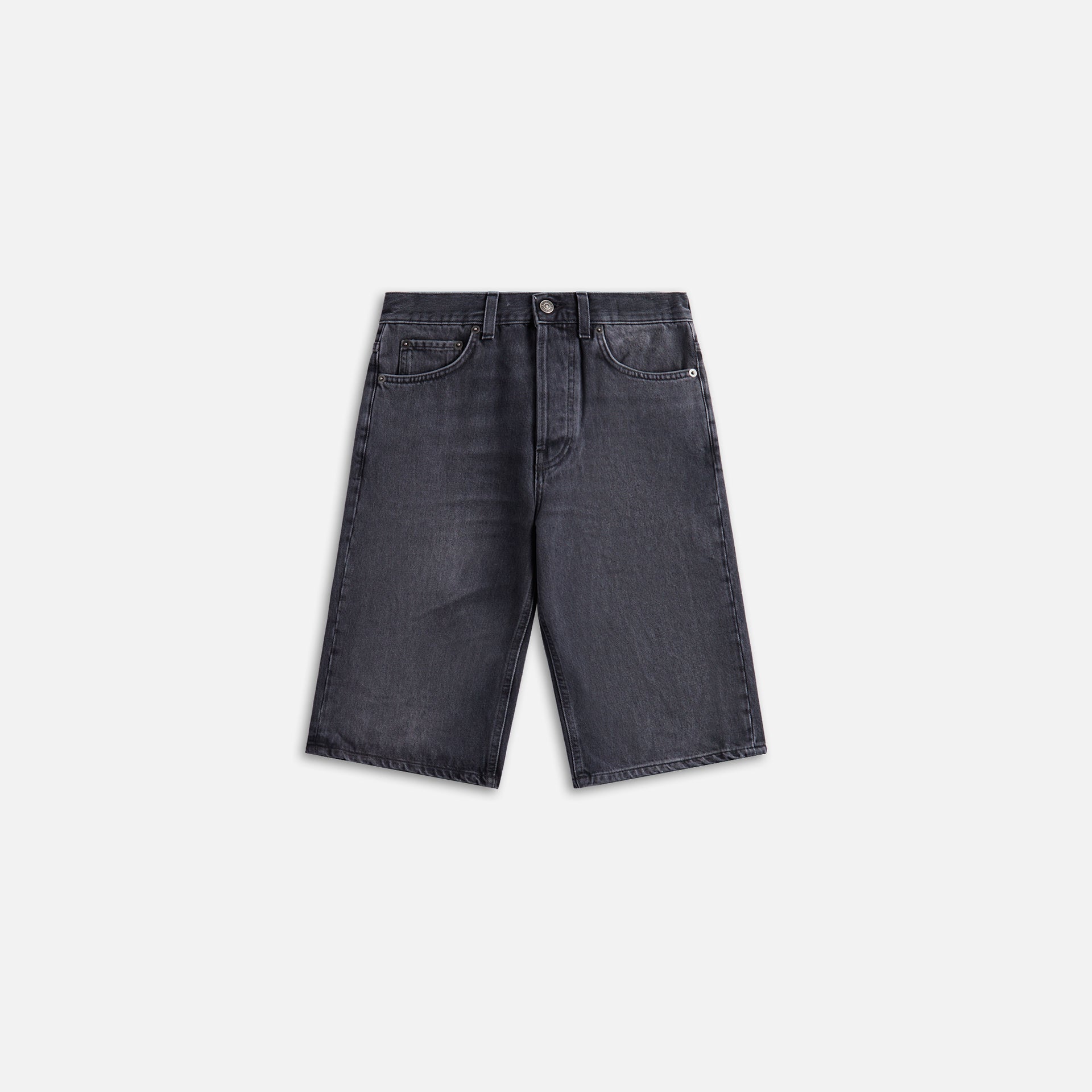 Fiorucci Faded Black Denim Shorts - Black