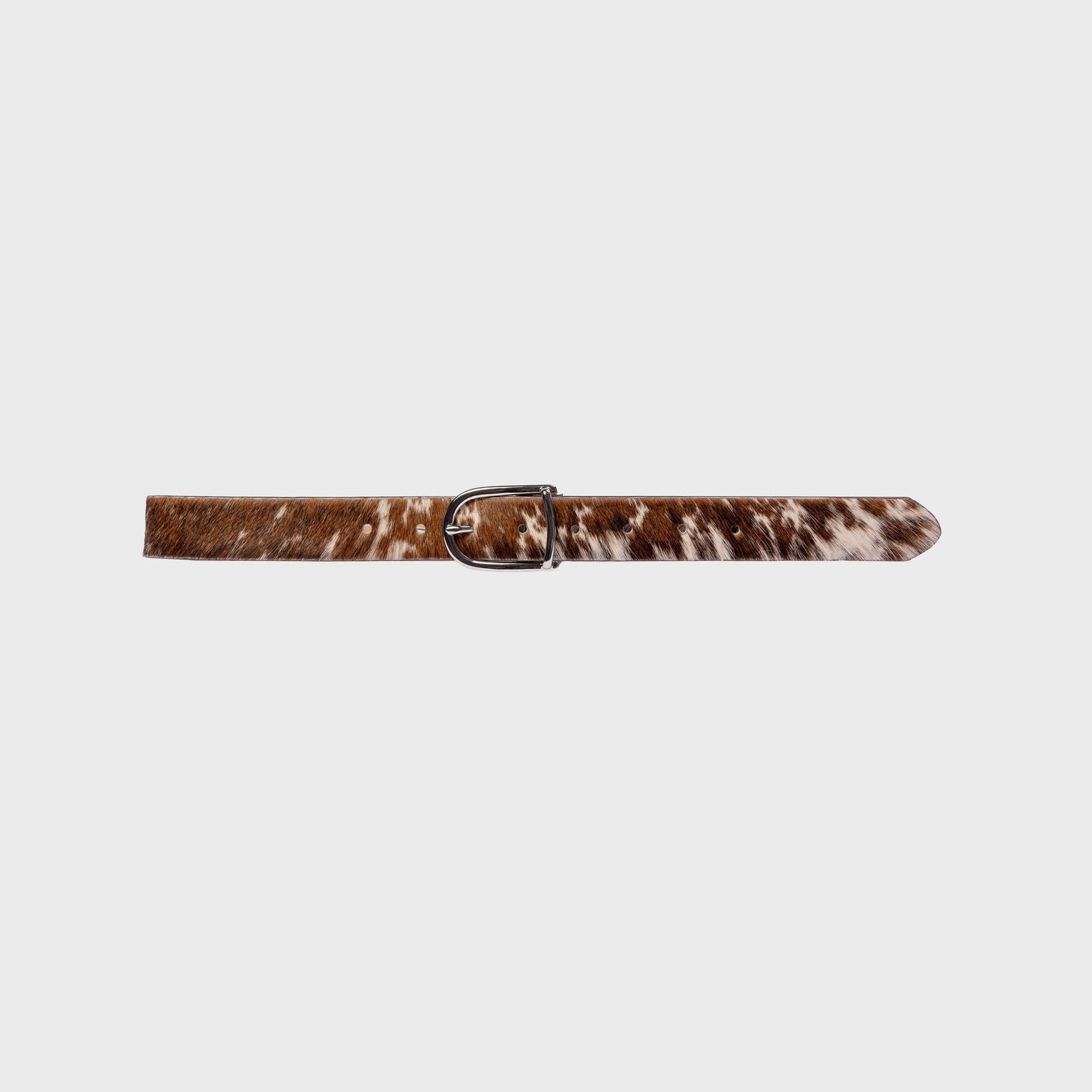 Black Suede Studio Frame Belt in Silver