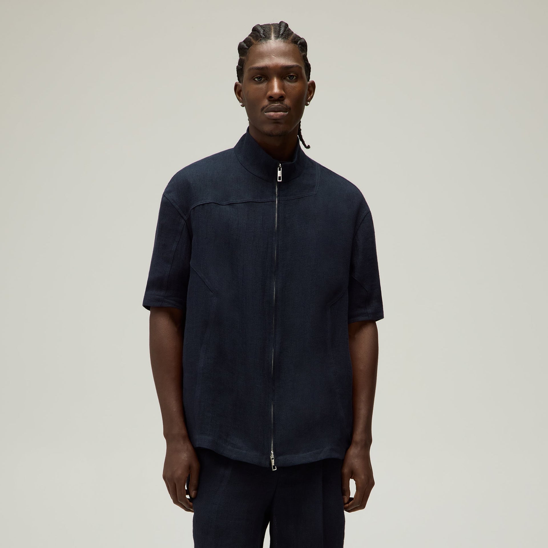 Giorgio armani MEN & Erlebniswelt-fliegenfischenShops Open Weave Colton Zip-Up Shirt - Nocturnal