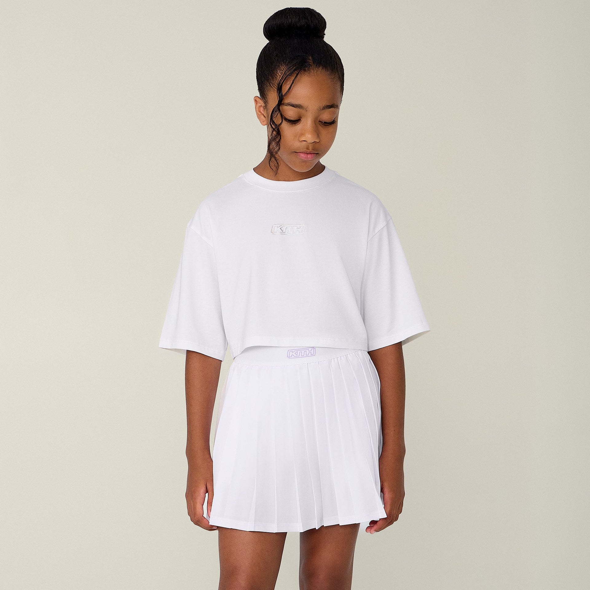 Kith Kids Fei Cropped Tee - White