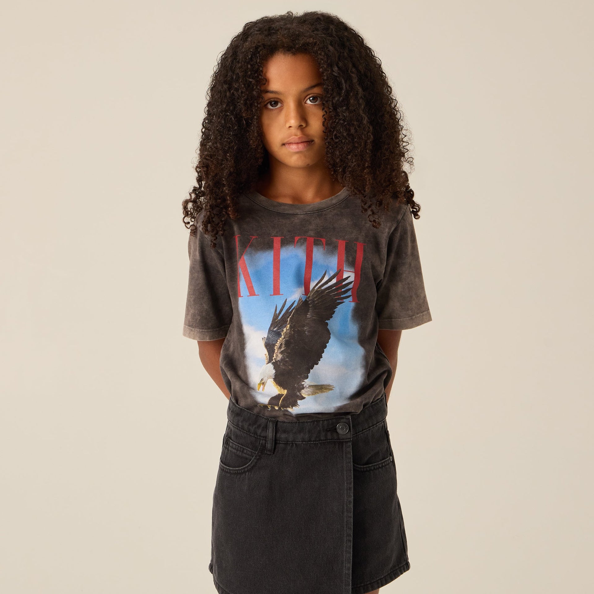 Kith Kids Eagle Vintage Tee - Black