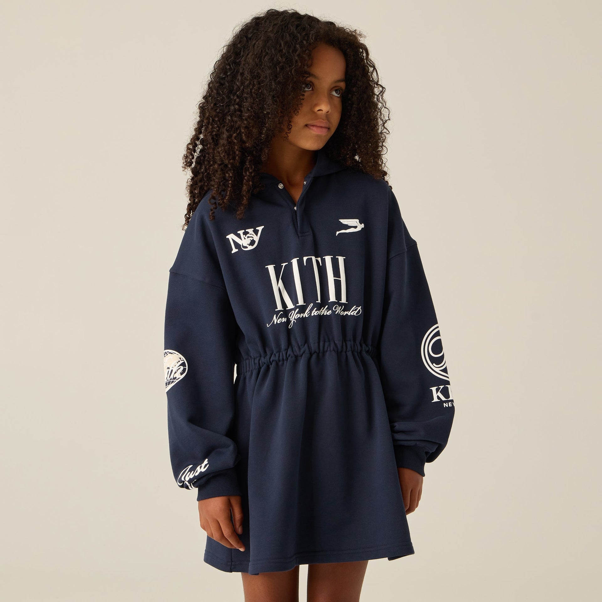 Kith Kids Logo Hoodie Dress - Nocturnal