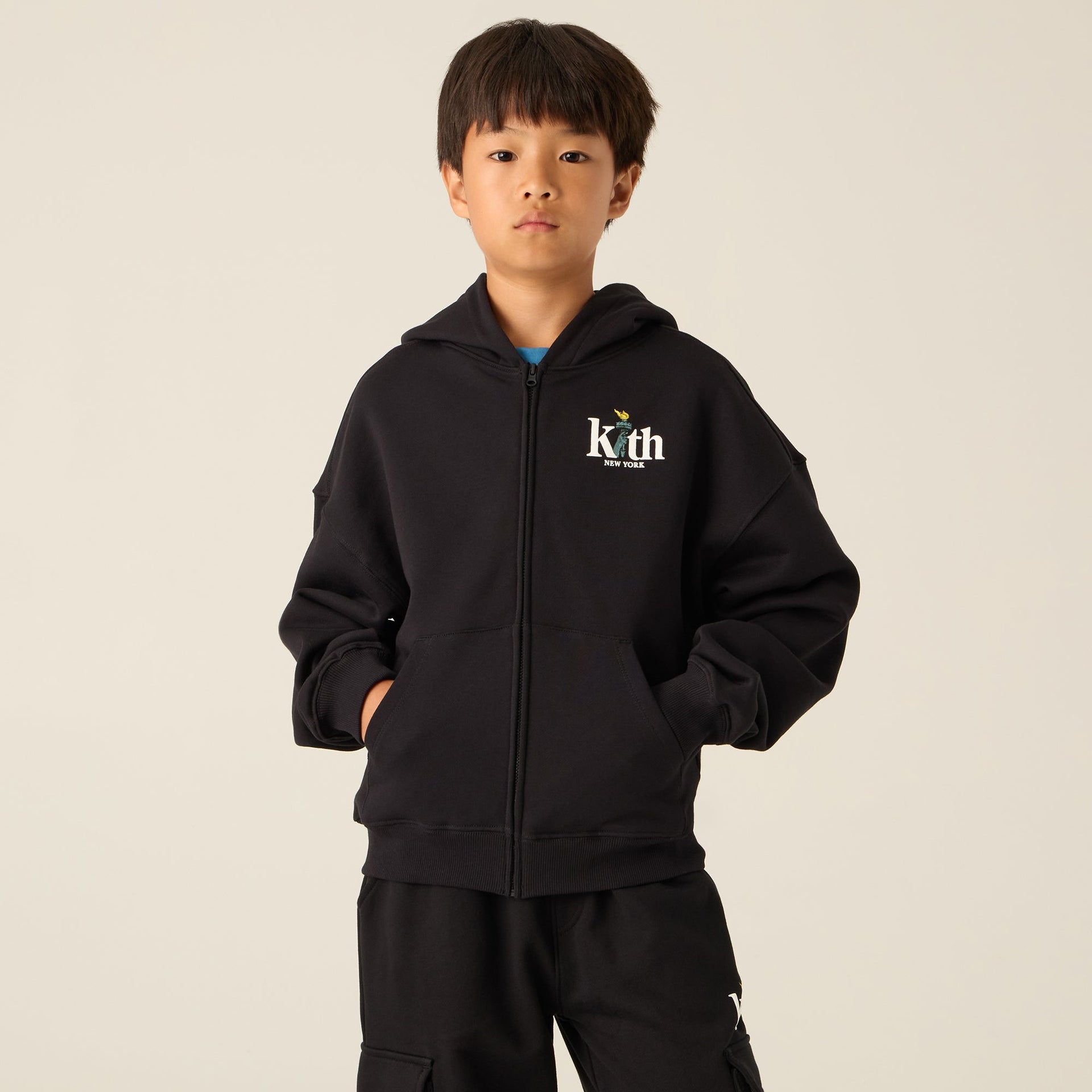 Kith Kids Full Zip Hoodie - Black